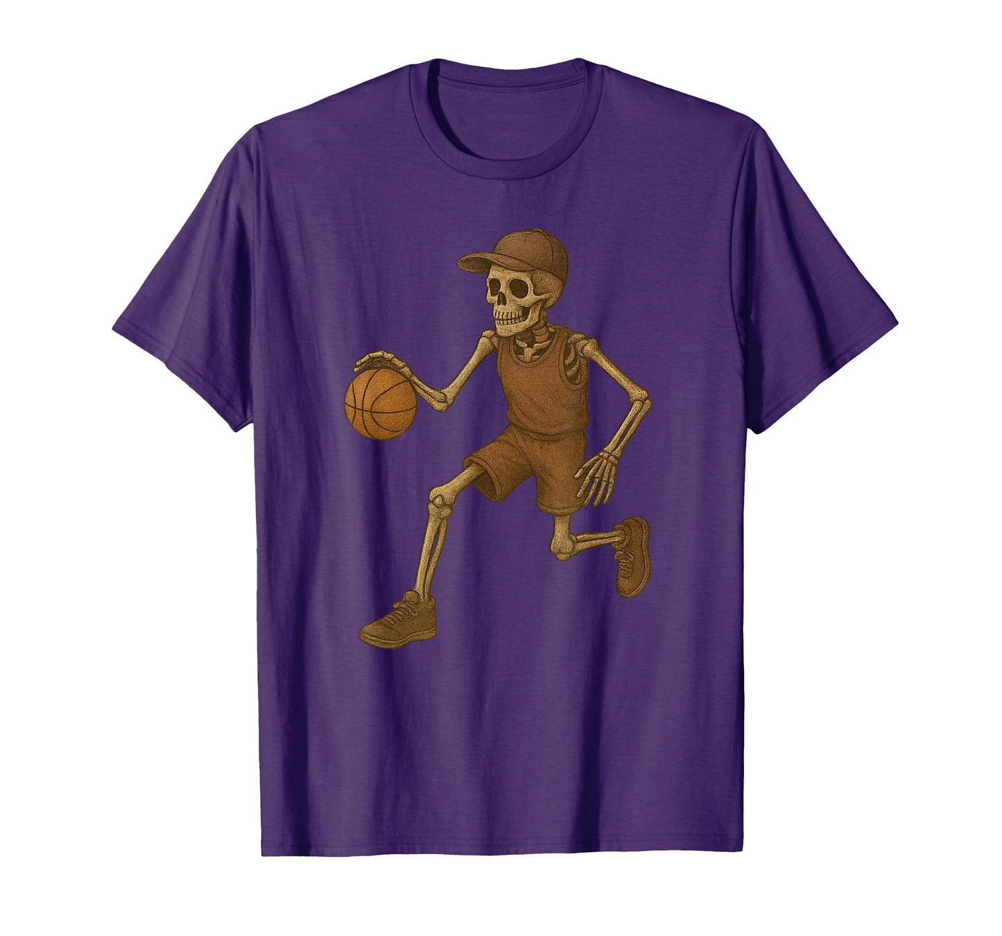 Skeleton Basketball Halloween Costume Funny Men Boys Kids T-Shirt