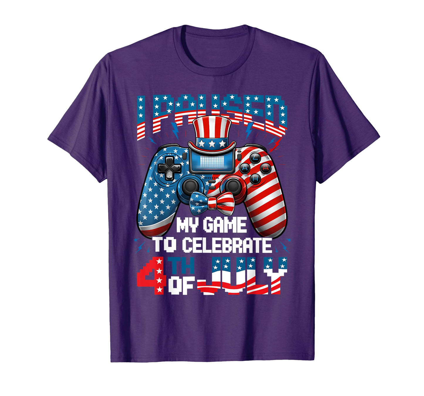 4th Of July American Flag Gamer Gaming Lover Boys Girls Teen T-Shirt