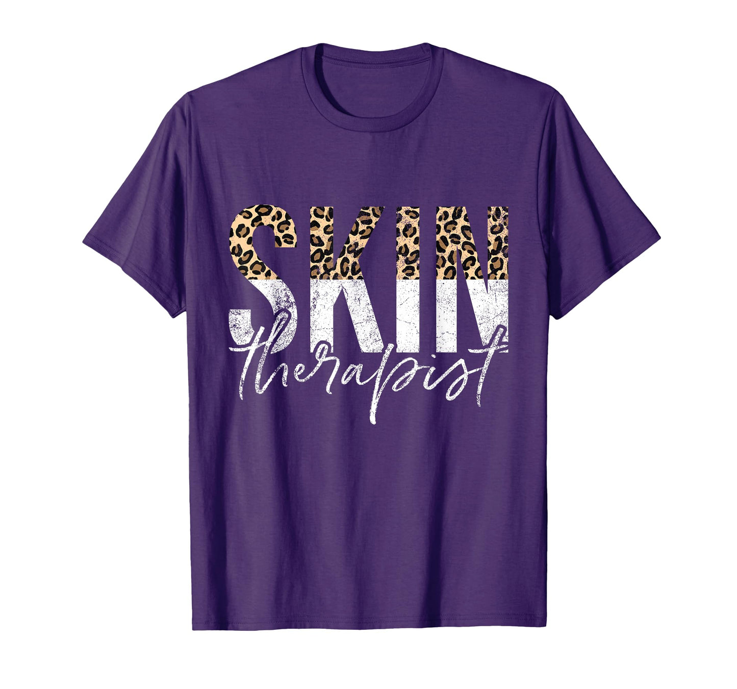 Vintage Skin Therapist Skincare Leopard Skin Esthetician T-Shirt