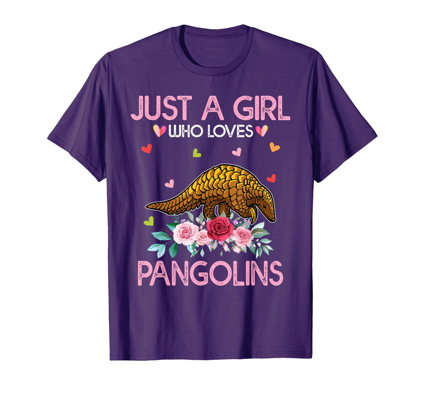 Pangolin Tee For Women Kids Just A Girl Who Loves Pangolins T-Shirt