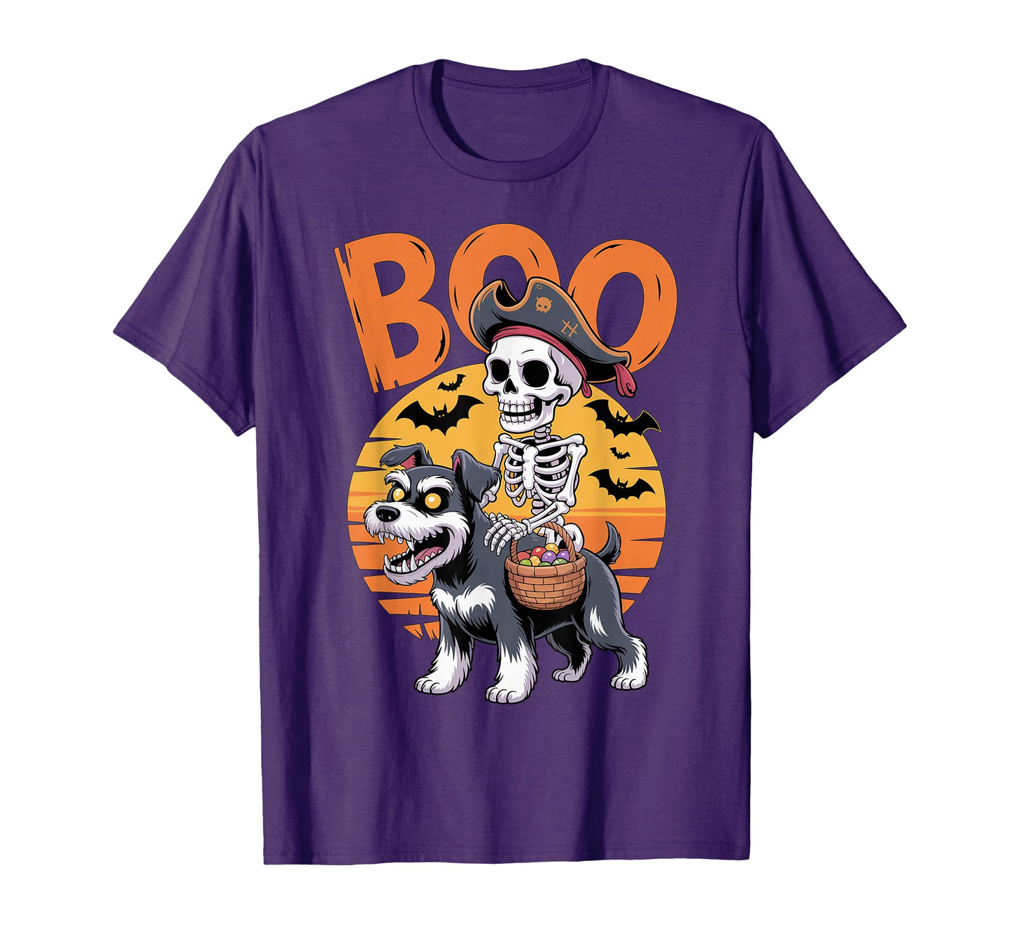 Spooky Mini Schnauzer Costume Miniature Schnauzer Halloween T-Shirt