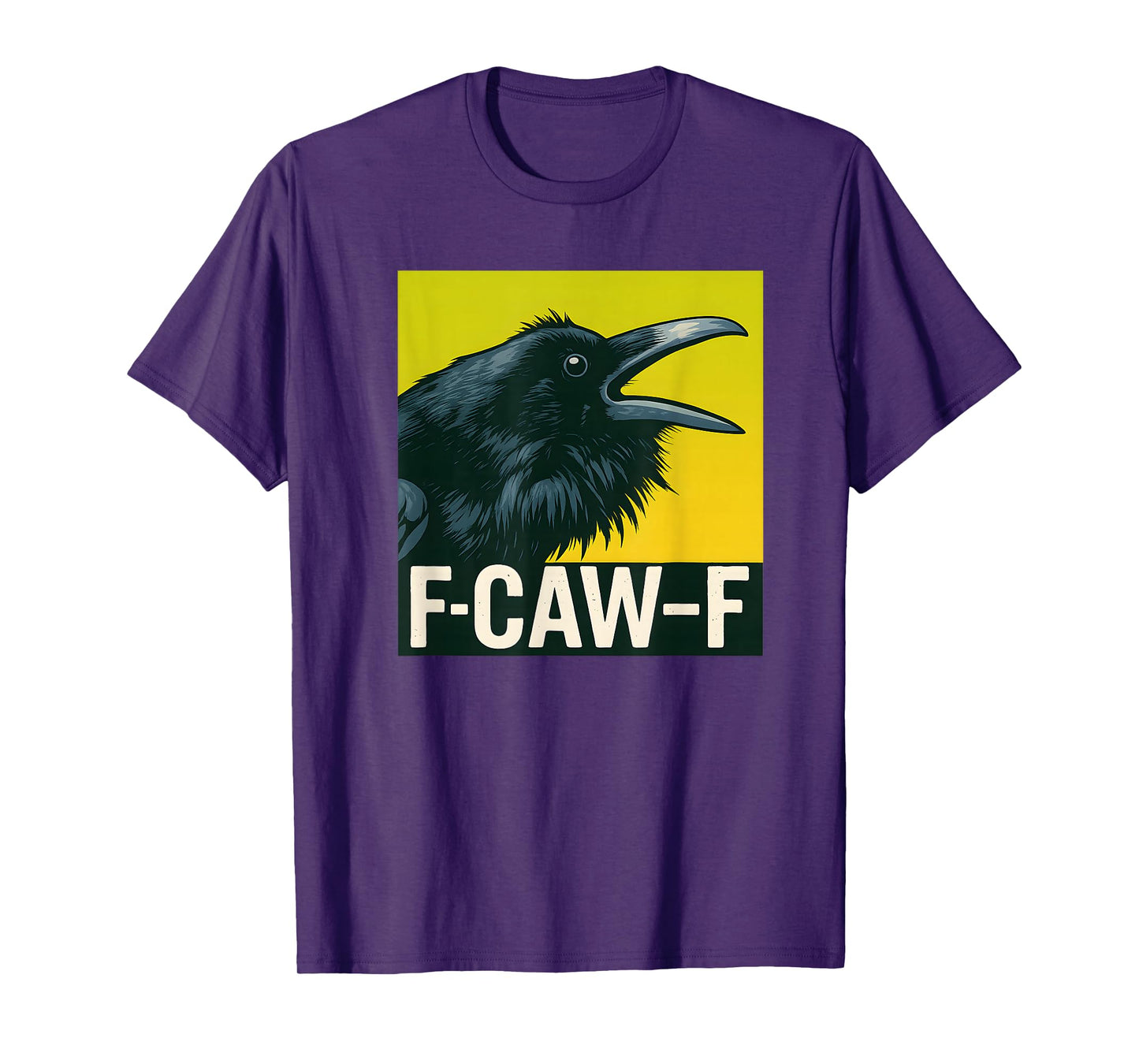 Funny Black Crow Bird with F-Caw-F Saying T-Shirt