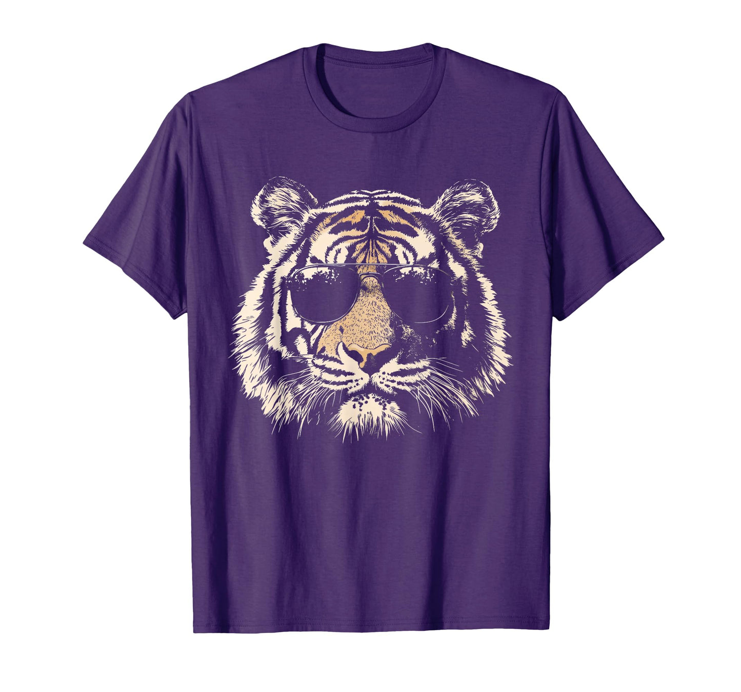 Funny Tiger Cool Rock and Roll Graphic T-Shirt