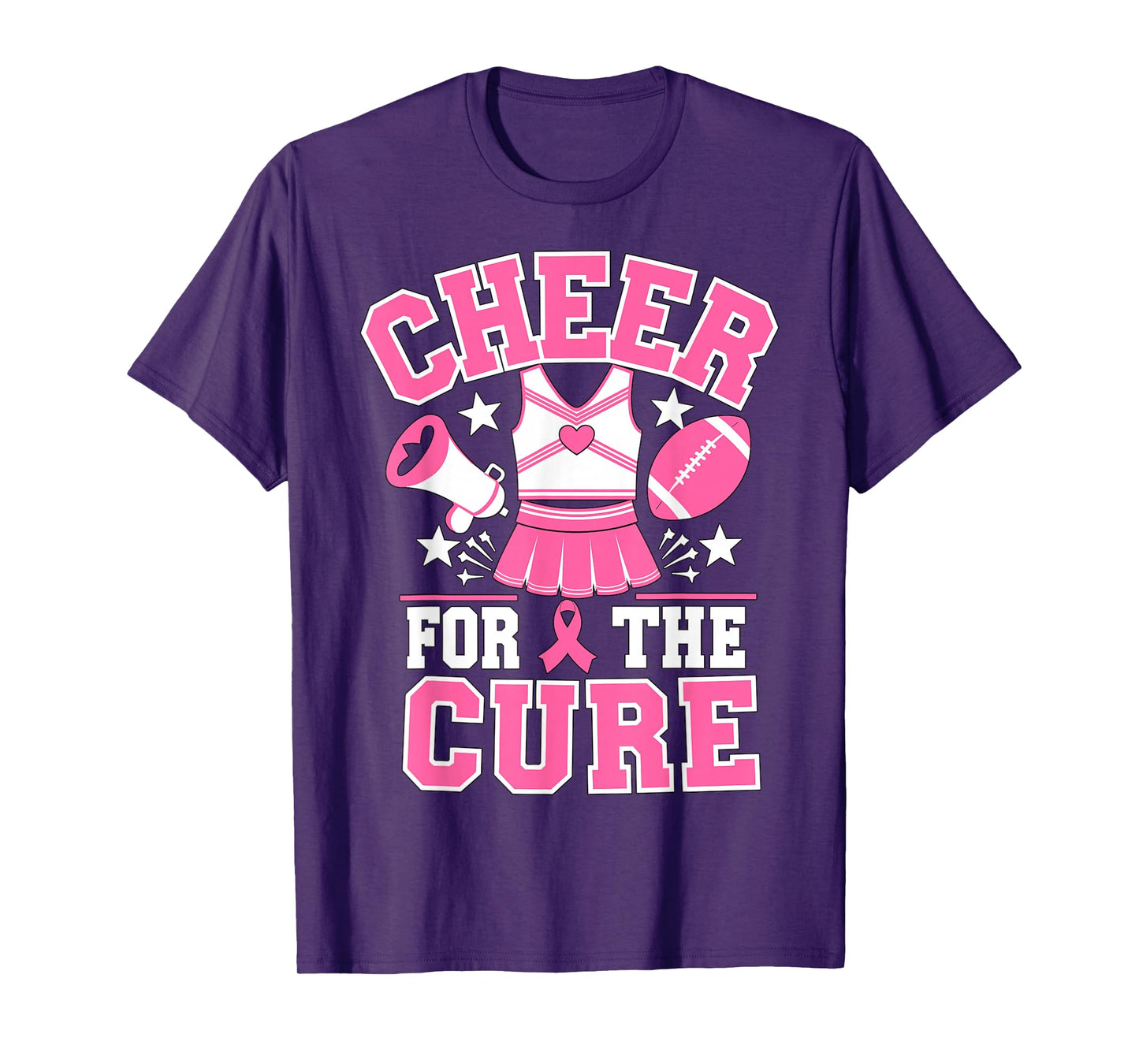 Cheer for the Cure Cheerleader Breast Cancer October T-Shirt