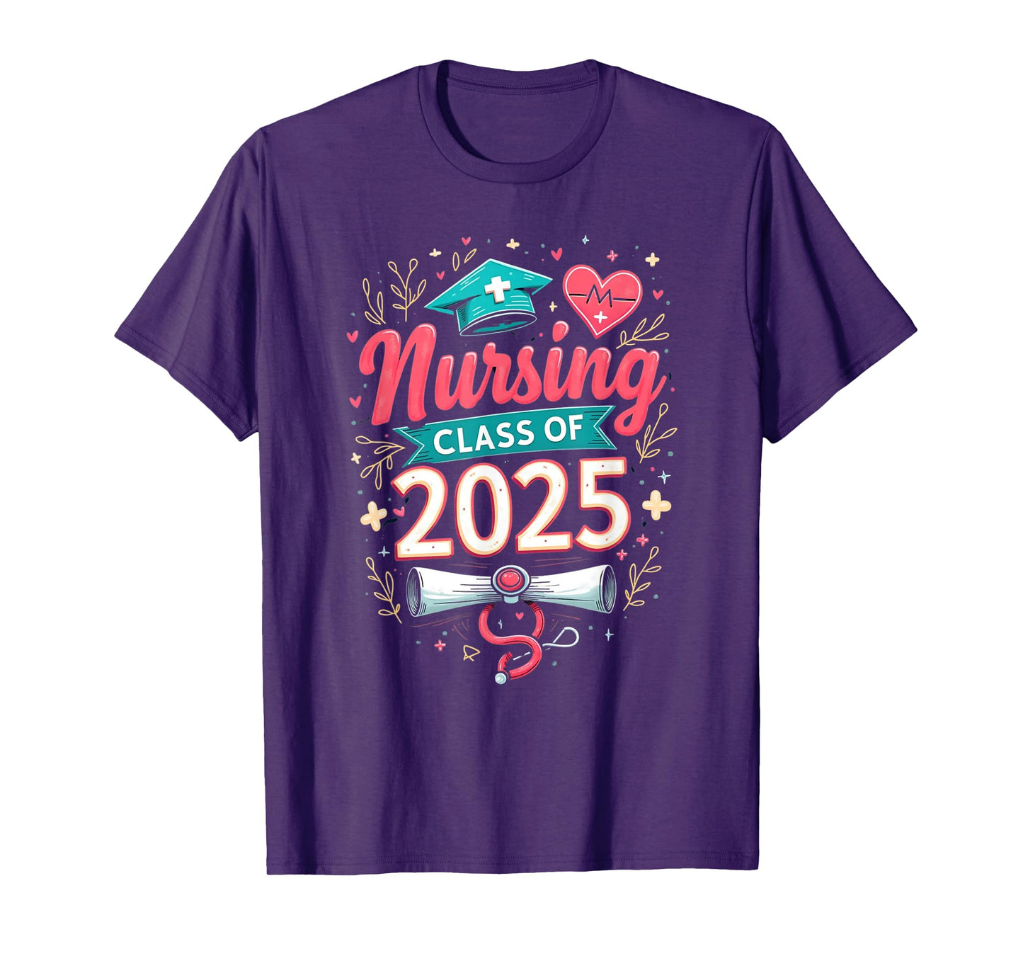 School Nurse For Nursing Student Graduation Class 2025 T-Shirt
