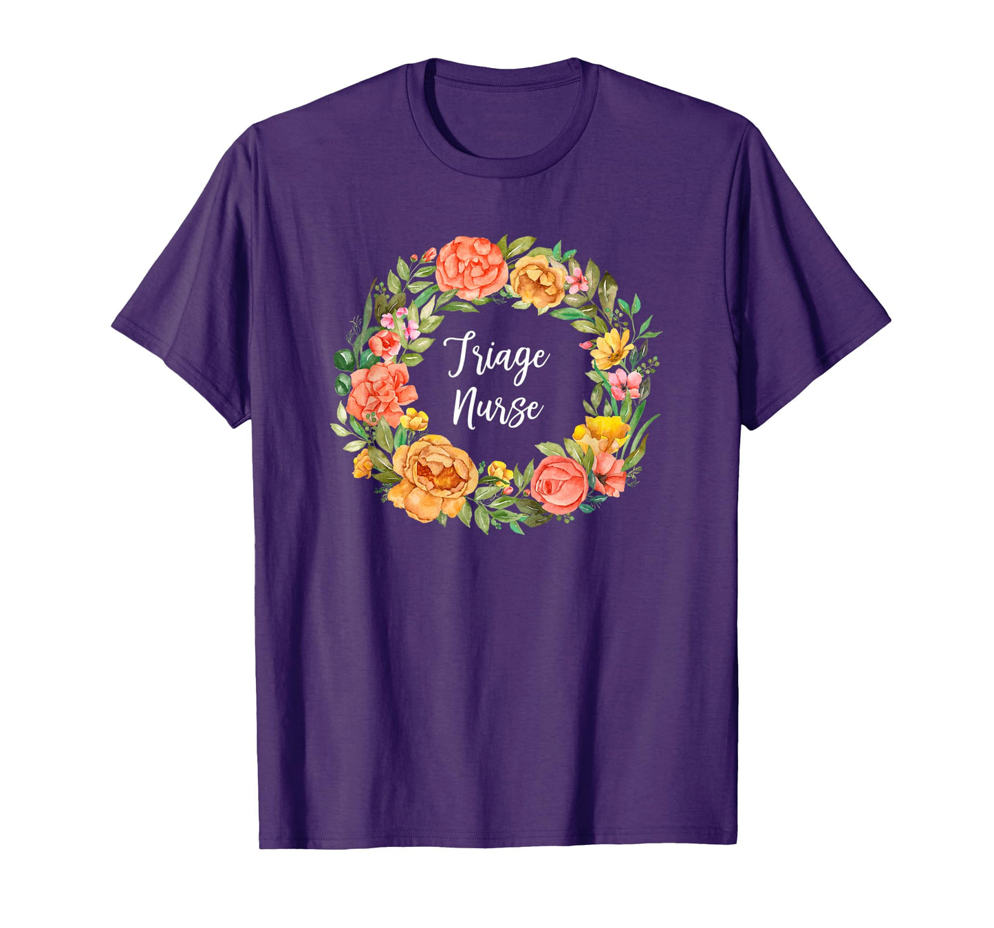 RN Nursing Medical Professional Floral Triage Nurse T-Shirt