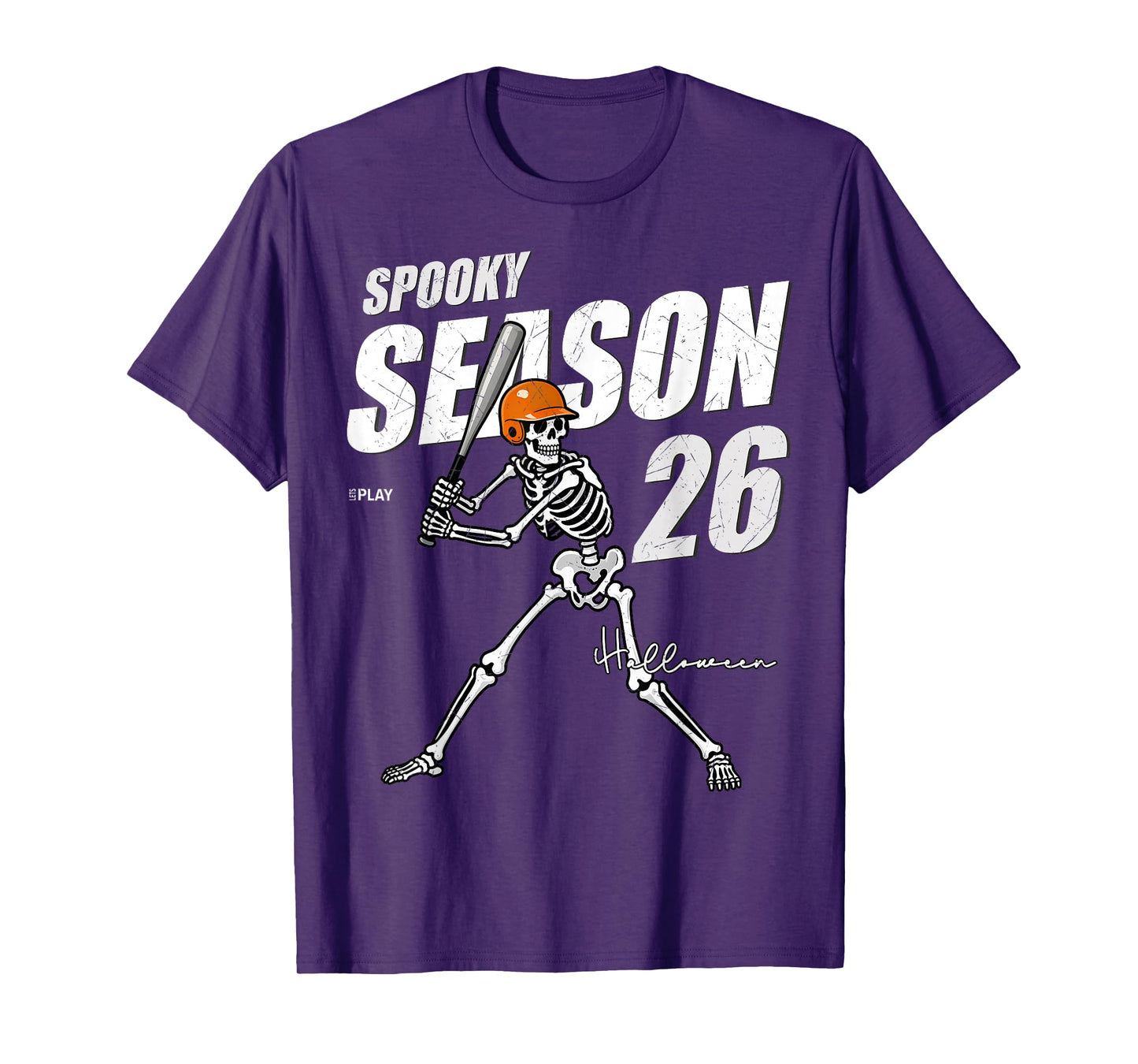 Spooky Season Skeleton Baseball Player Jersey Halloween 2026 T-Shirt