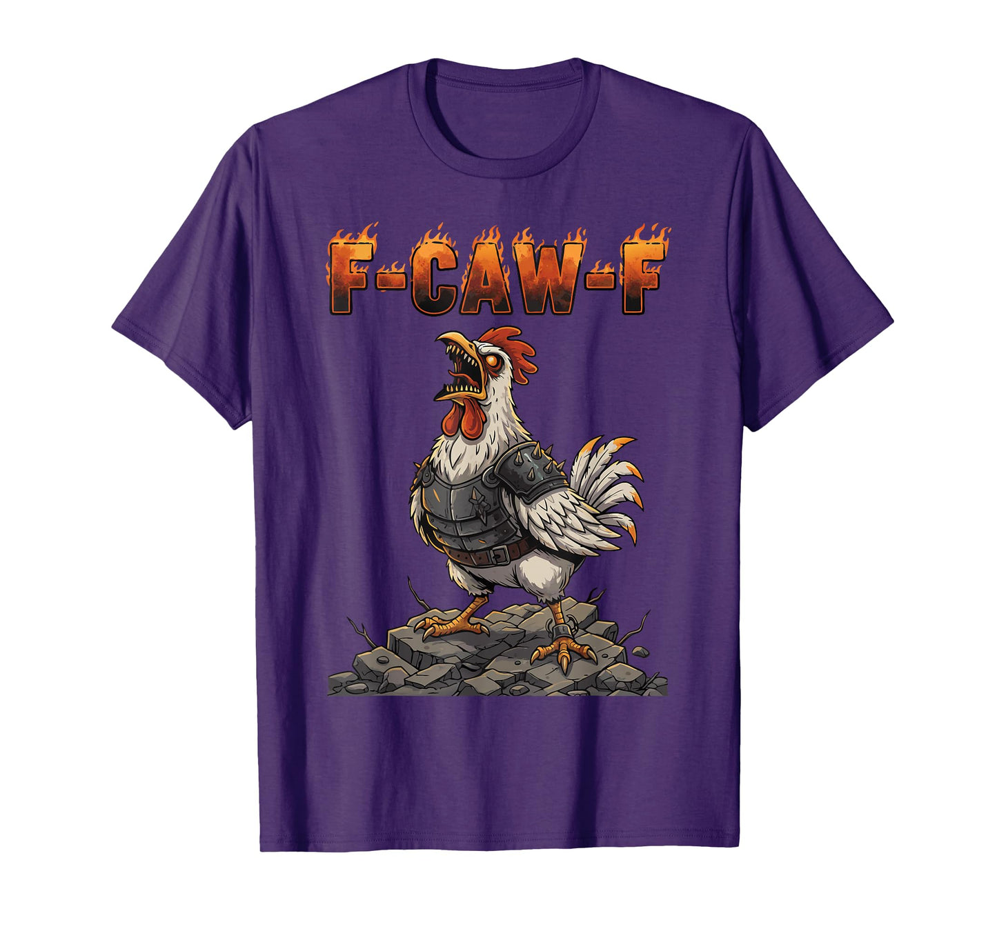 FCAWF Funny Chicken Warrior F-Caw-F Rooster T-Shirt