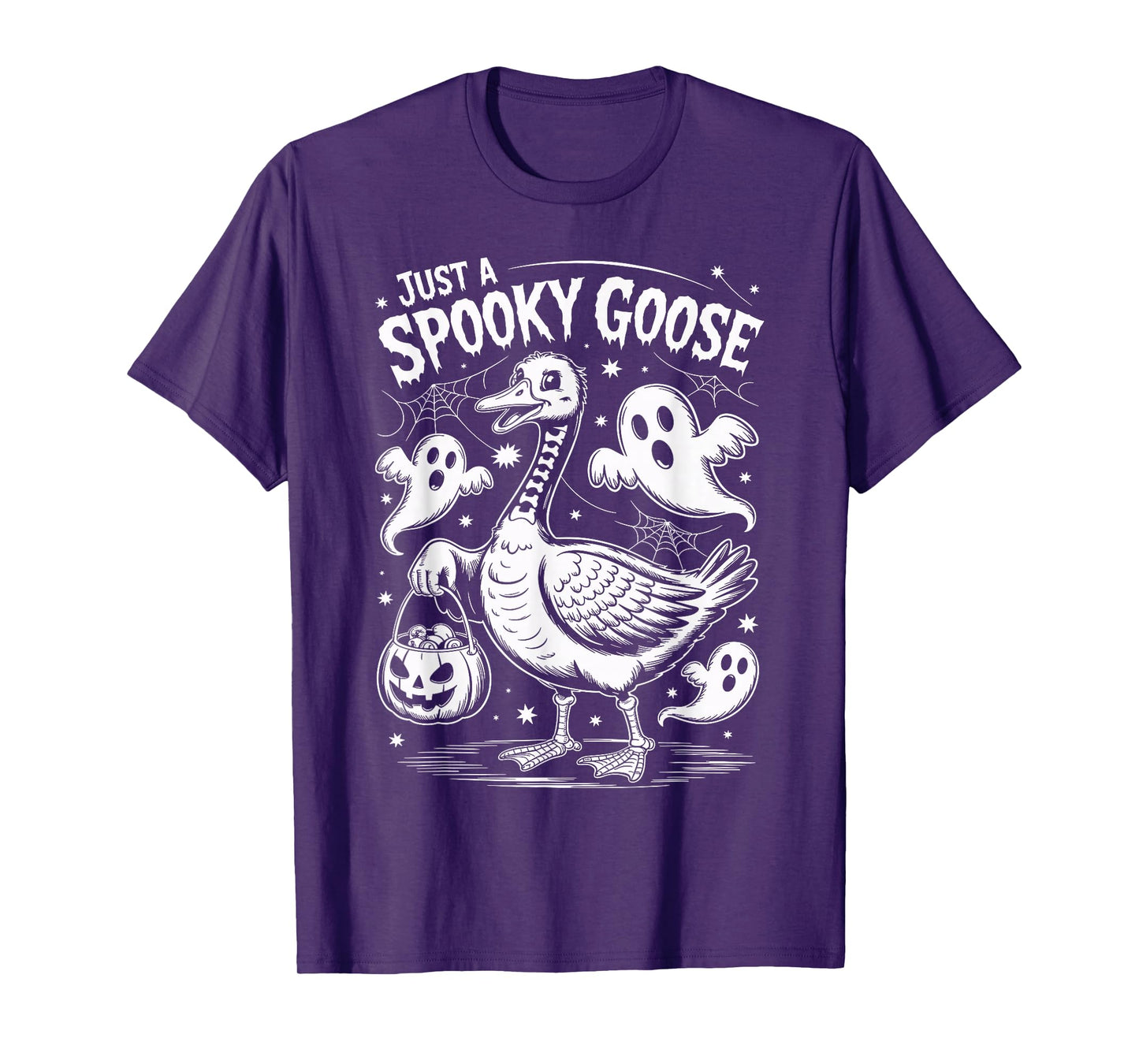 Spooky Goose Skeleton Halloween Costume Trick or Treat Fun T-Shirt