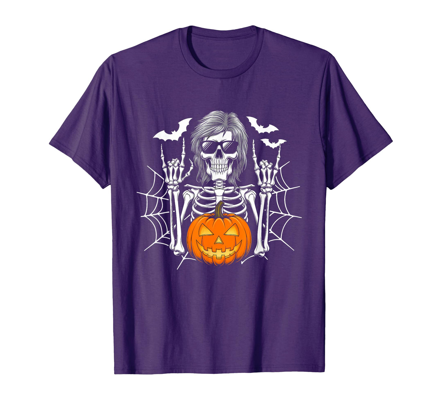 Spooky Bigfoot Jack O Lantern Skeleton Halloween Men Boys T-Shirt