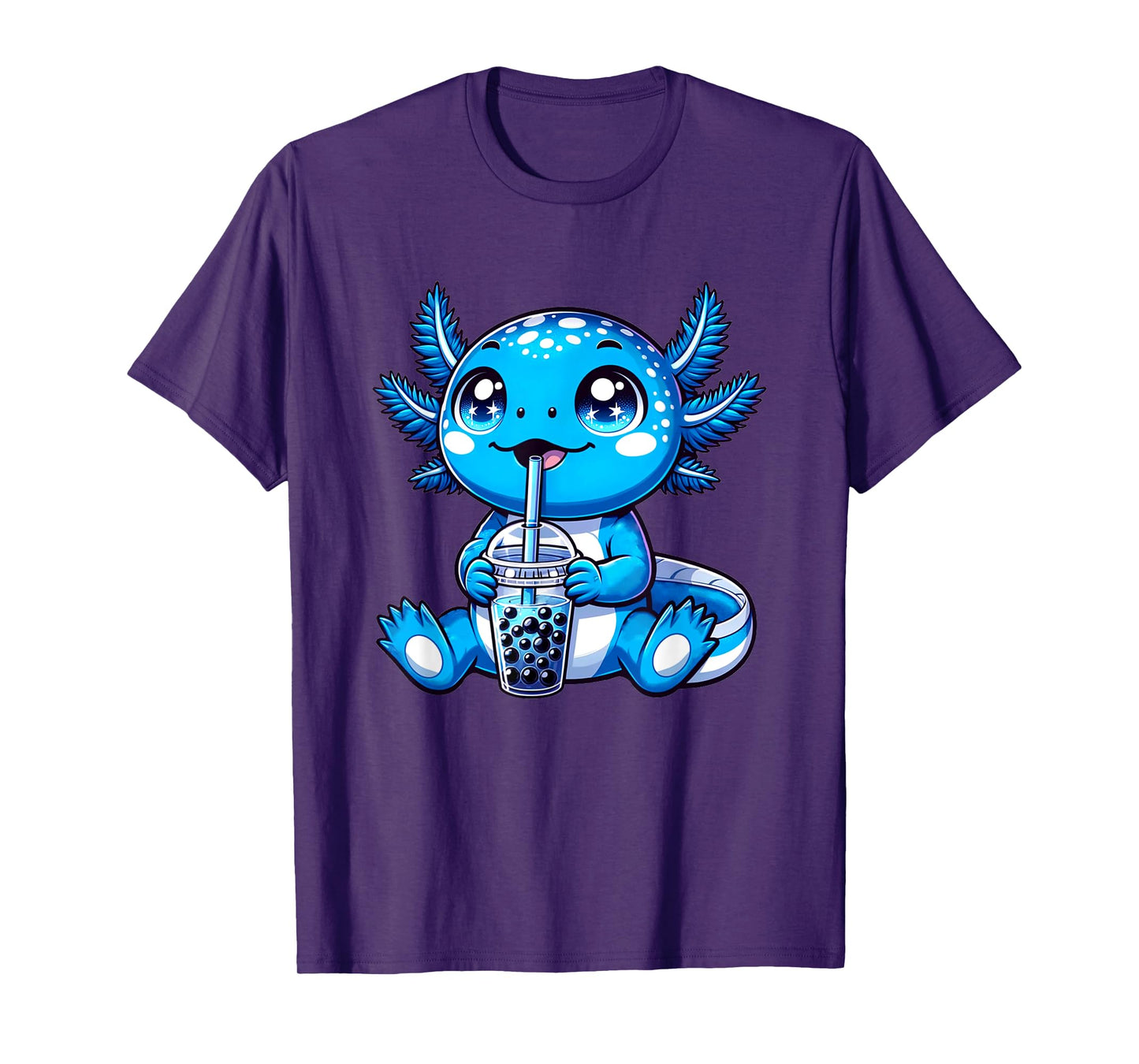Kawaii Axolotl Boba Tea Anime Bubble Tea Axolotl T-Shirt