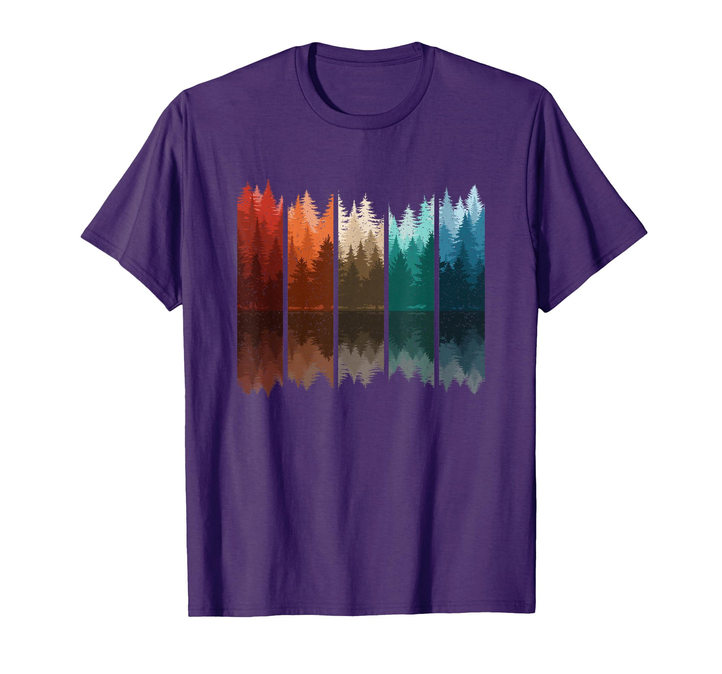 Retro Pine Tree Forest Nature Outdoor Vintage Graphic Men T-Shirt