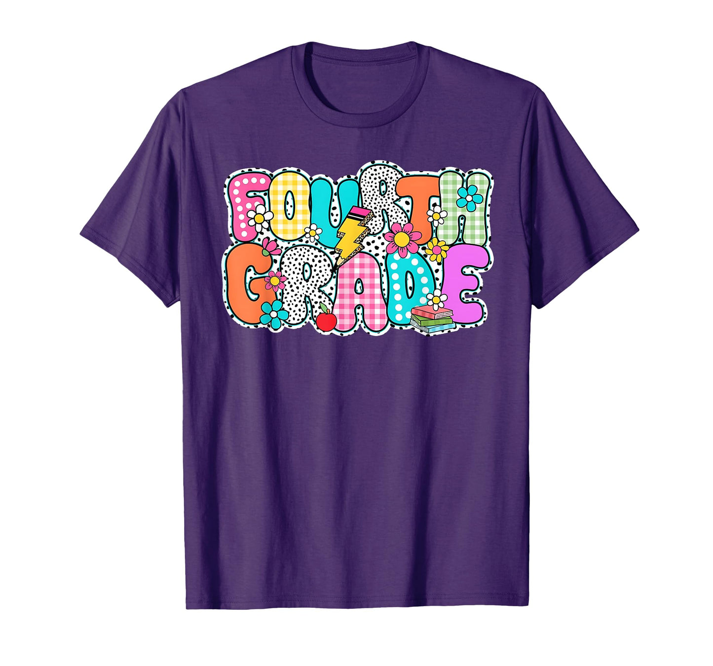 Fourth Grade 4th Dream Team Back To School Dalmatian Dots T-Shirt