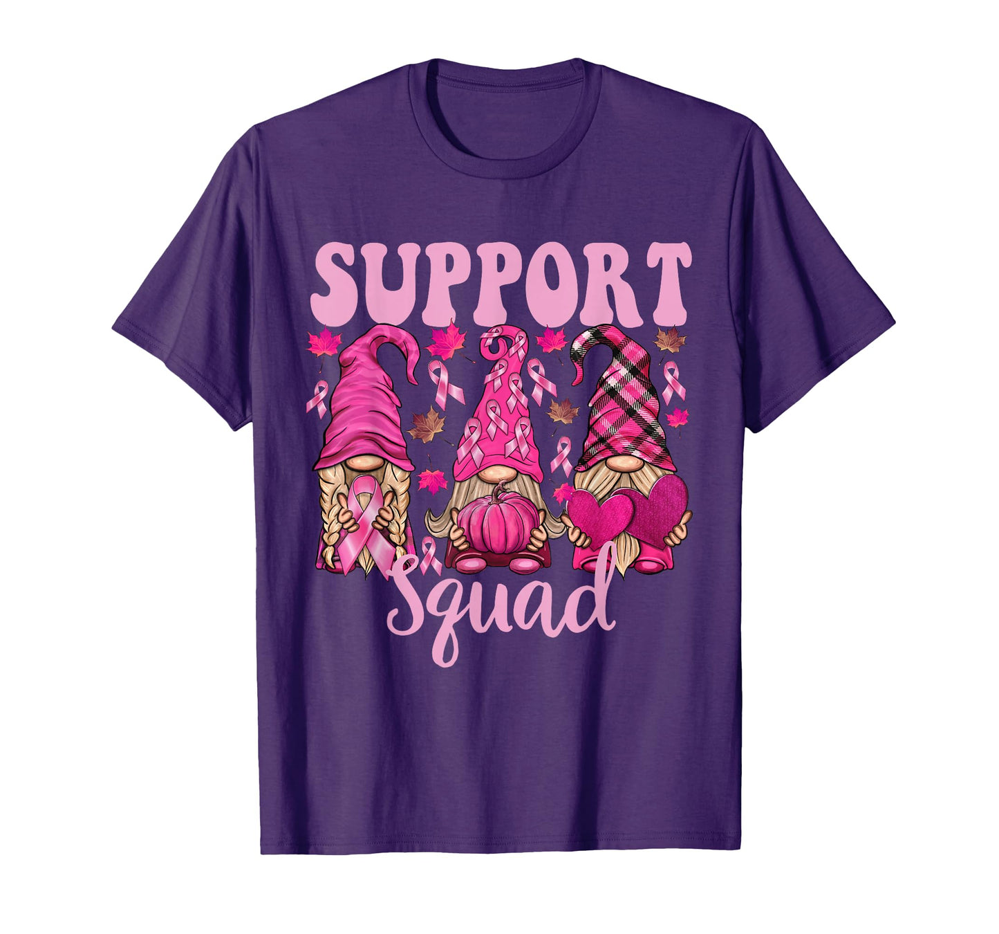 Breast Cancer Shirts for Women Gnomes Support Squad Gnomies T-Shirt