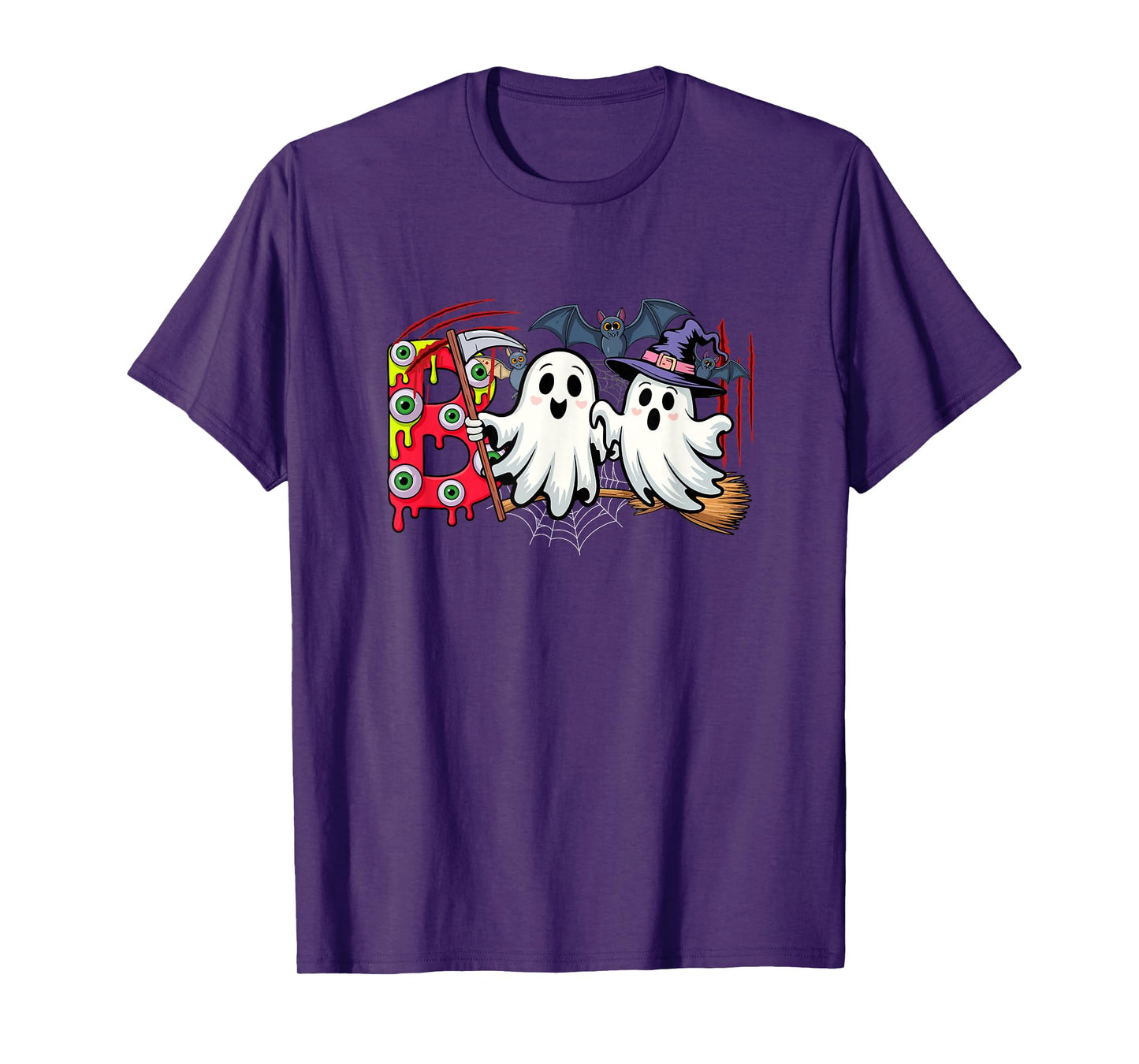Boo Halloween Bats Two Cute Boo Ghosts Cosplay Witch Lover T-Shirt