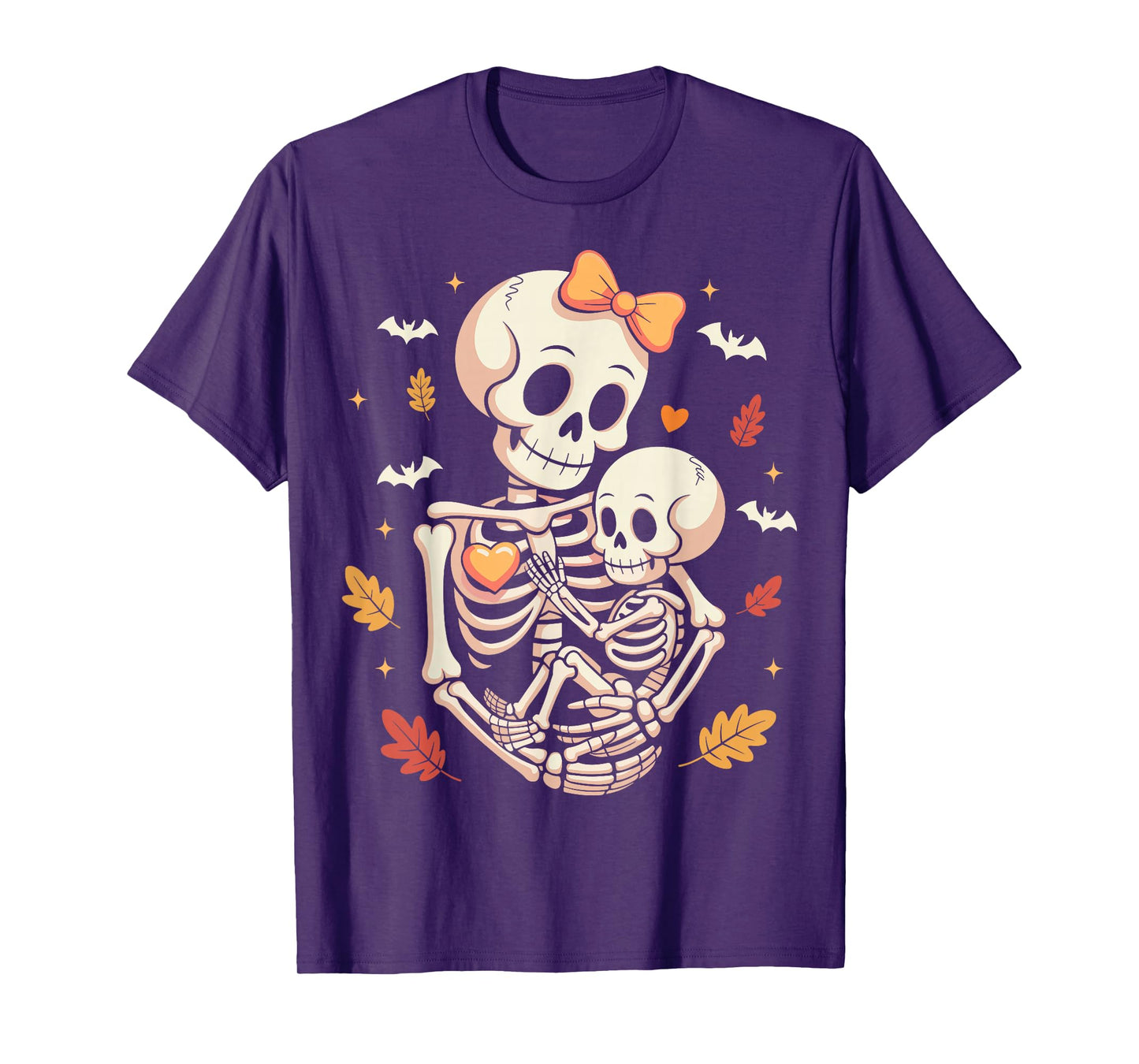 Skeleton Pregnancy Announcement Mom Halloween Women T-Shirt