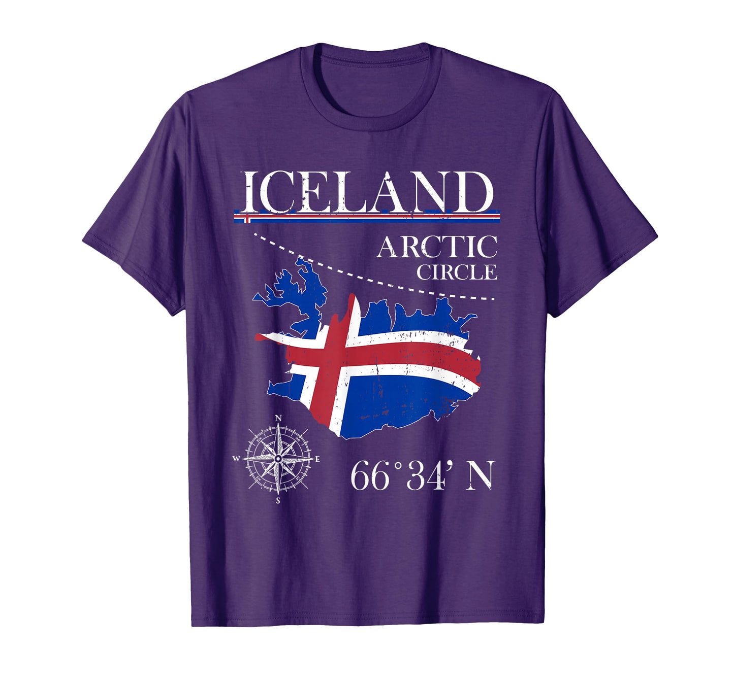 Iceland - Polar Circle - Polar Island Icelandic Flag T-Shirt