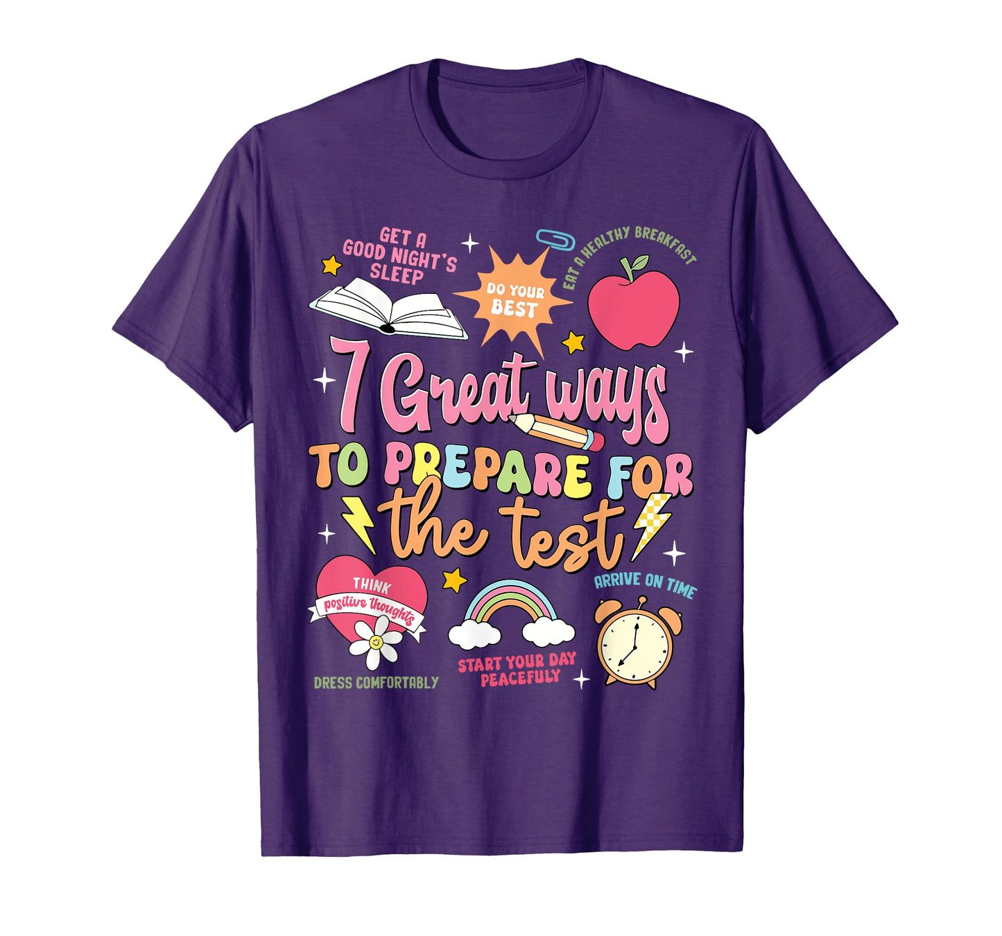 Funny Teacher Test Day Motivational Teacher Starr Testing Men Women Girls Kids T-Shirt