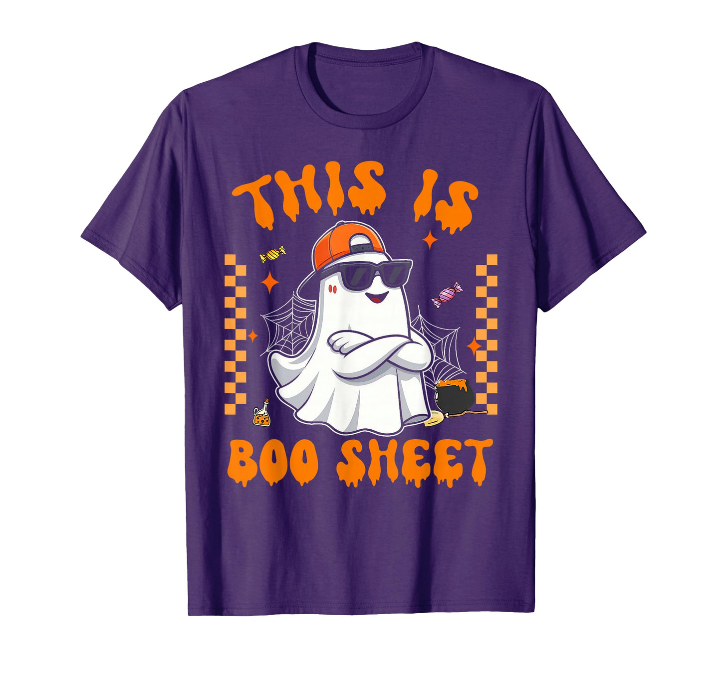This is Boo Sheet Boo Ghost Halloween Men Women Kids T-Shirt