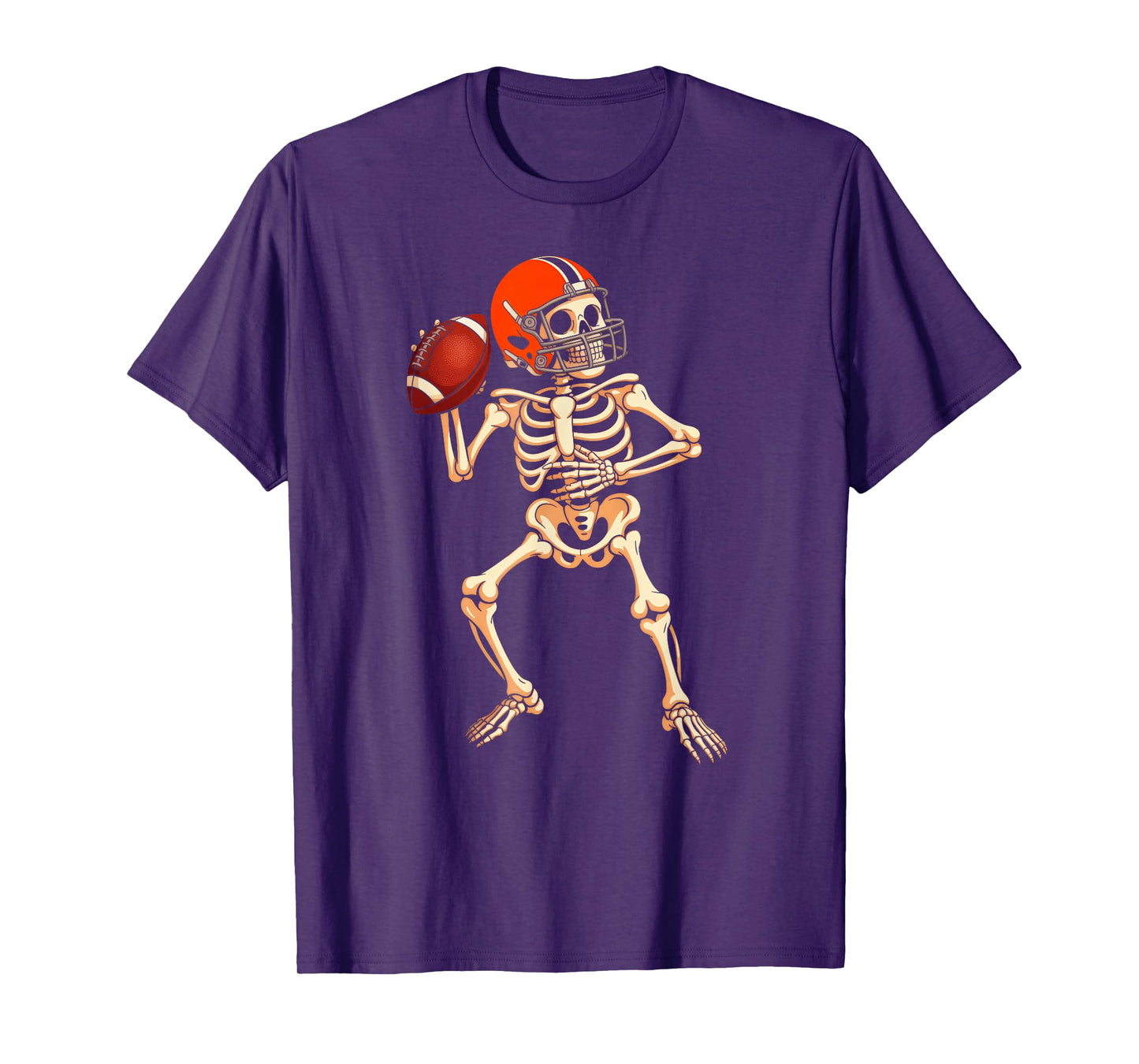 American Football Skeleton Halloween Costume Boys Men Kids T-Shirt