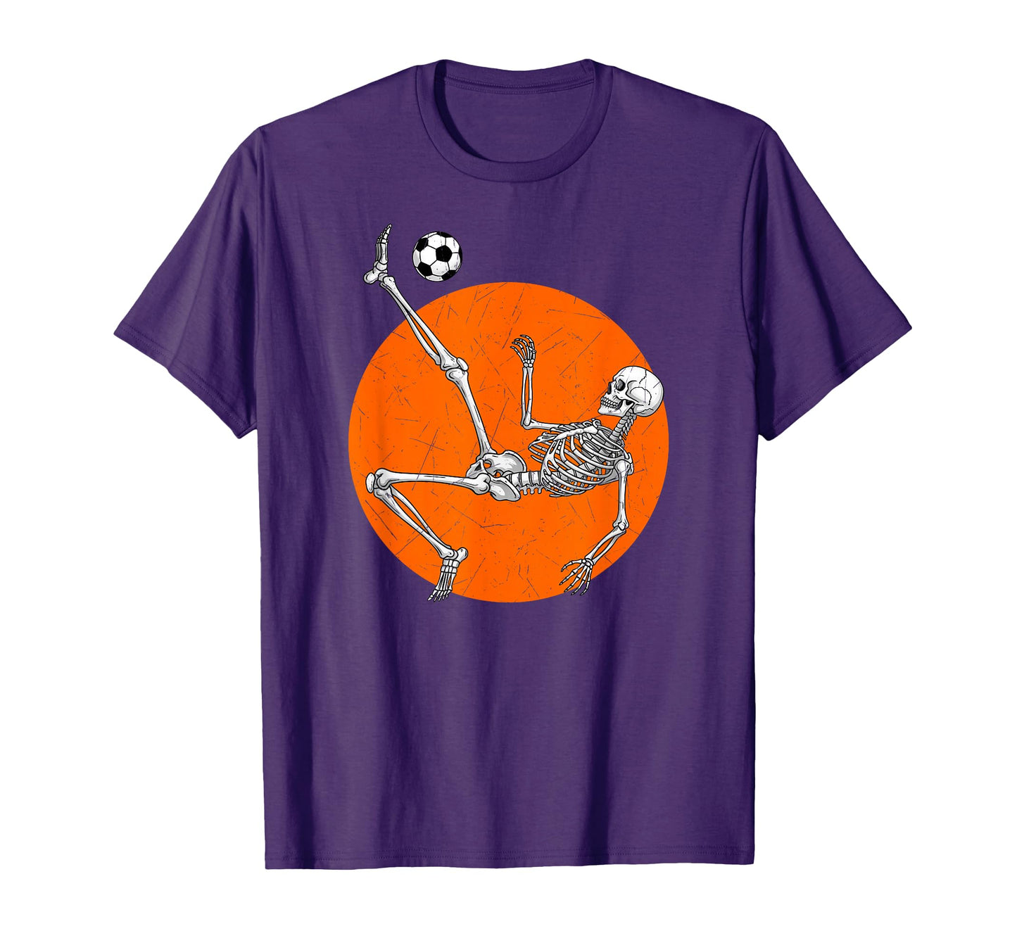 Skeleton Soccer Player Bicycle Kick Halloween Kicker Sports T-Shirt