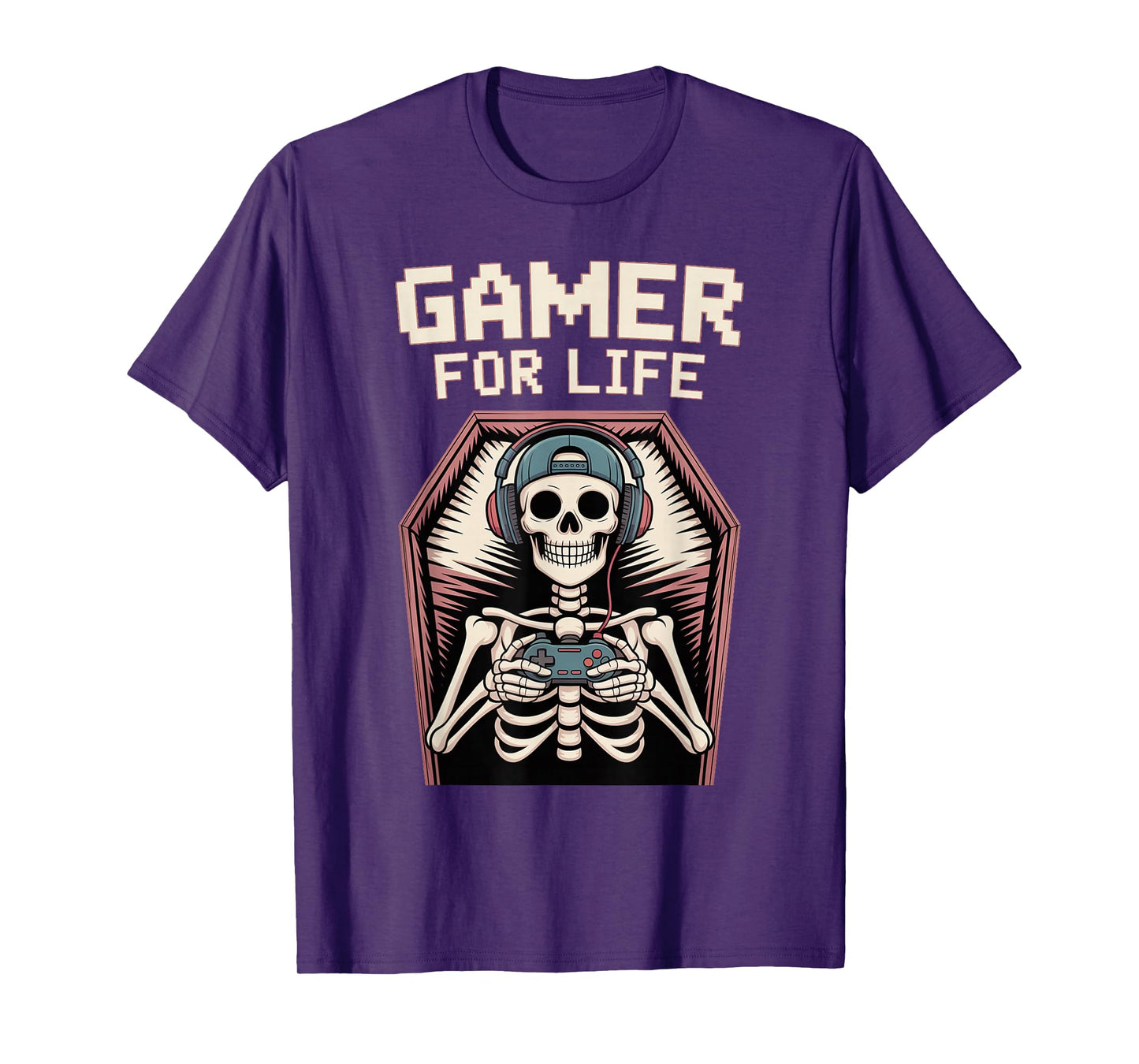 Funny Gamer Skeleton - Gamer for Life Video Game Gift T-Shirt