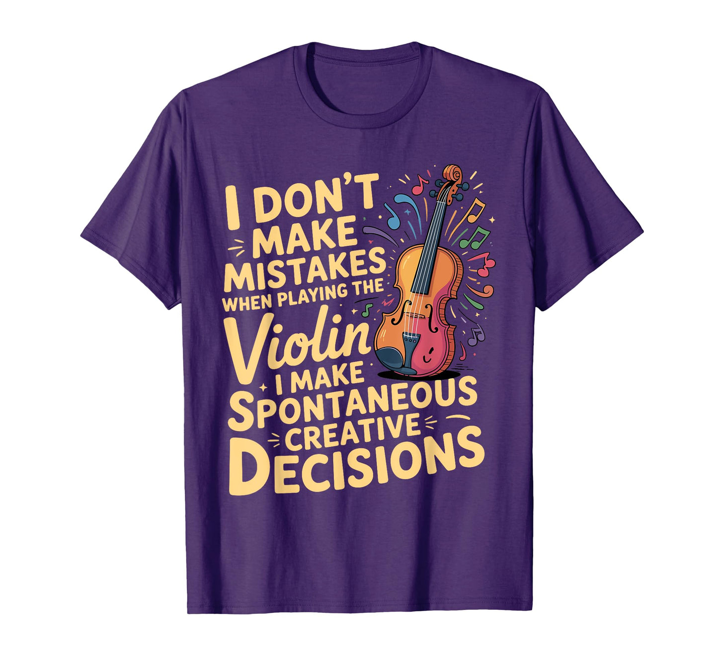 Violin Player Costume For Men Women Violin Teacher Violinist T-Shirt