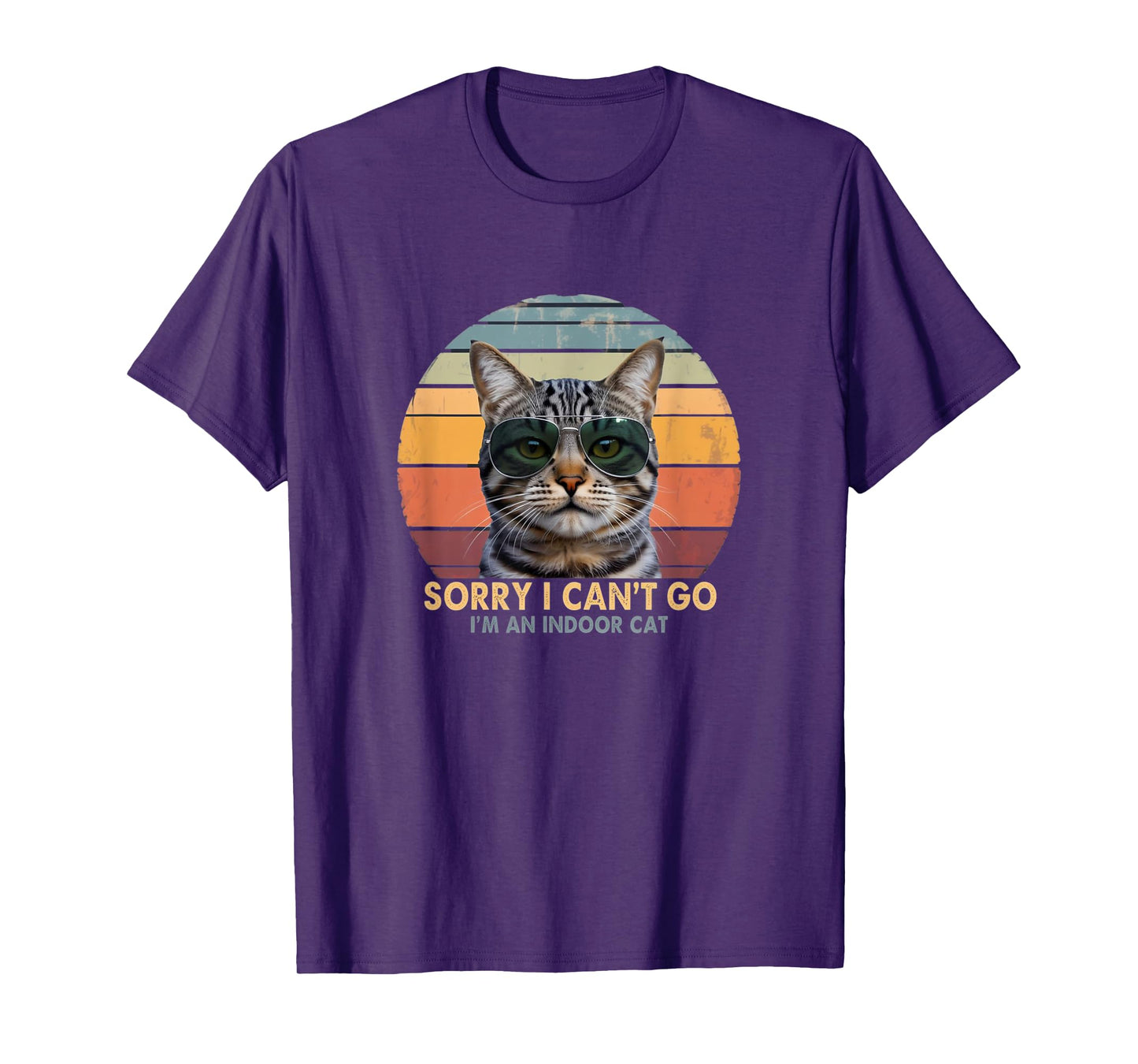 Sorry I Can’t Go – I’m an Indoor Cat Vintage Tee T-Shirt