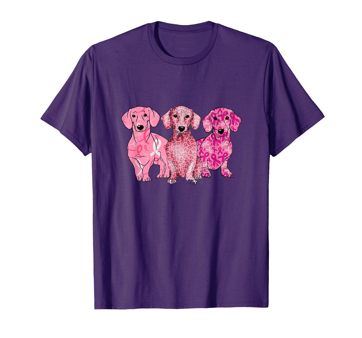 Breast Cancer Dachshunds Pink Dachshunds Ribbon Doxie's T-Shirt