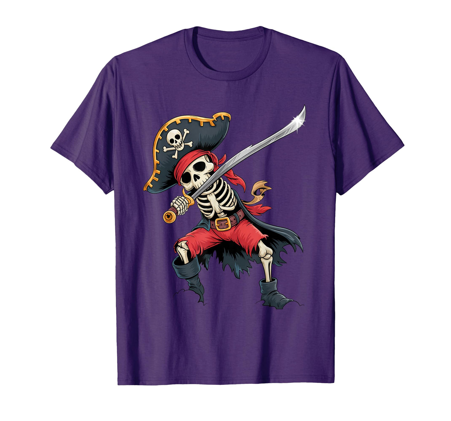 Funny Dab Kids Boy Dabbing Skeleton Pirate Spooky Halloween T-Shirt