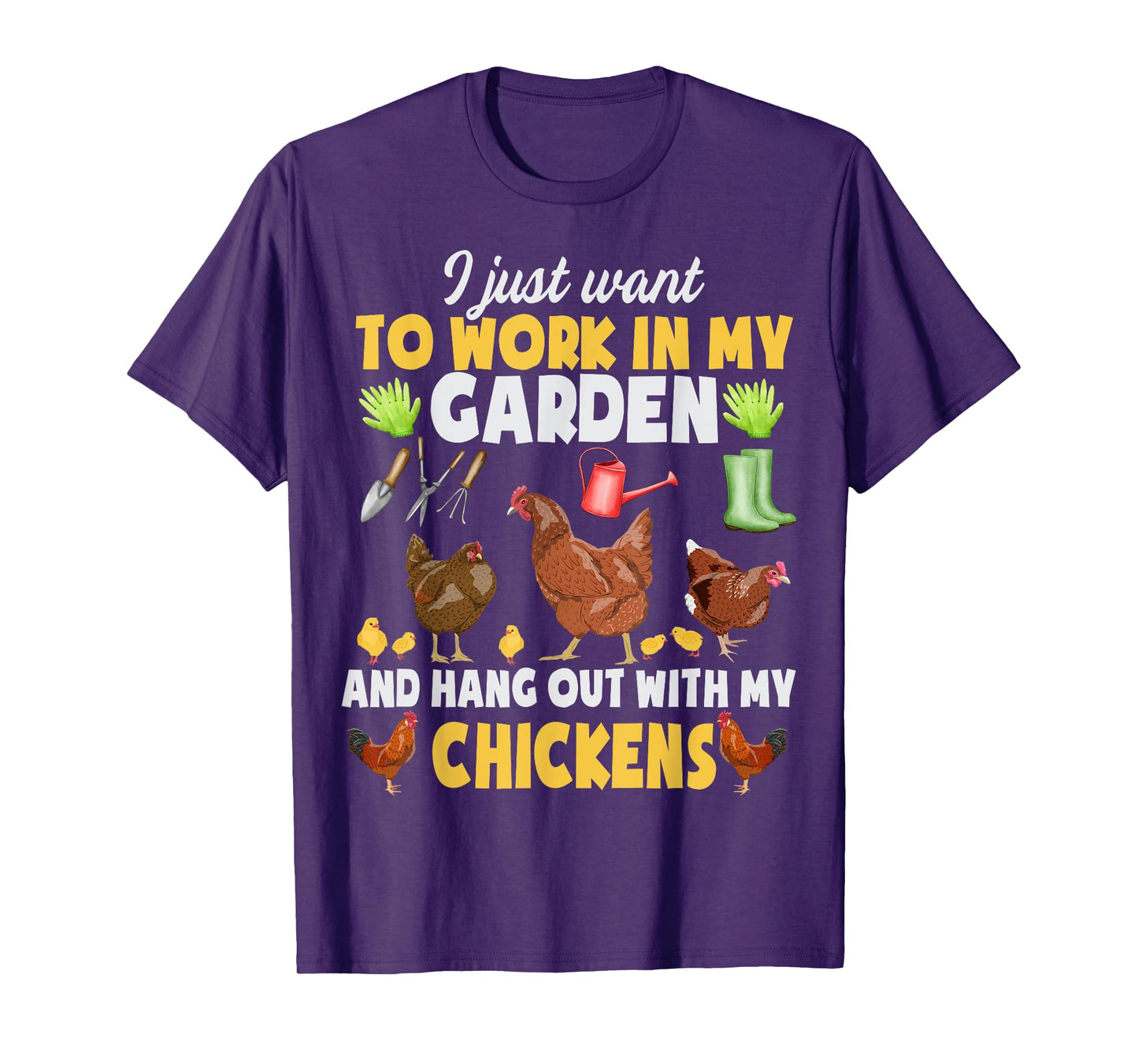 Chicken Animal Farm Garden For Farmer, Men, Women, Gardening T-Shirt