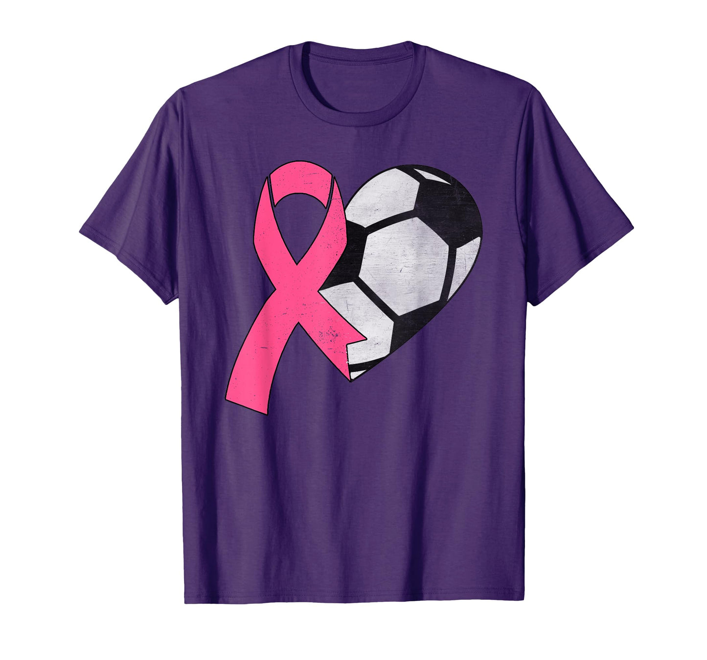 Pink Ribbon Soccer Ball Breast Cancer Awareness Month Women T-Shirt