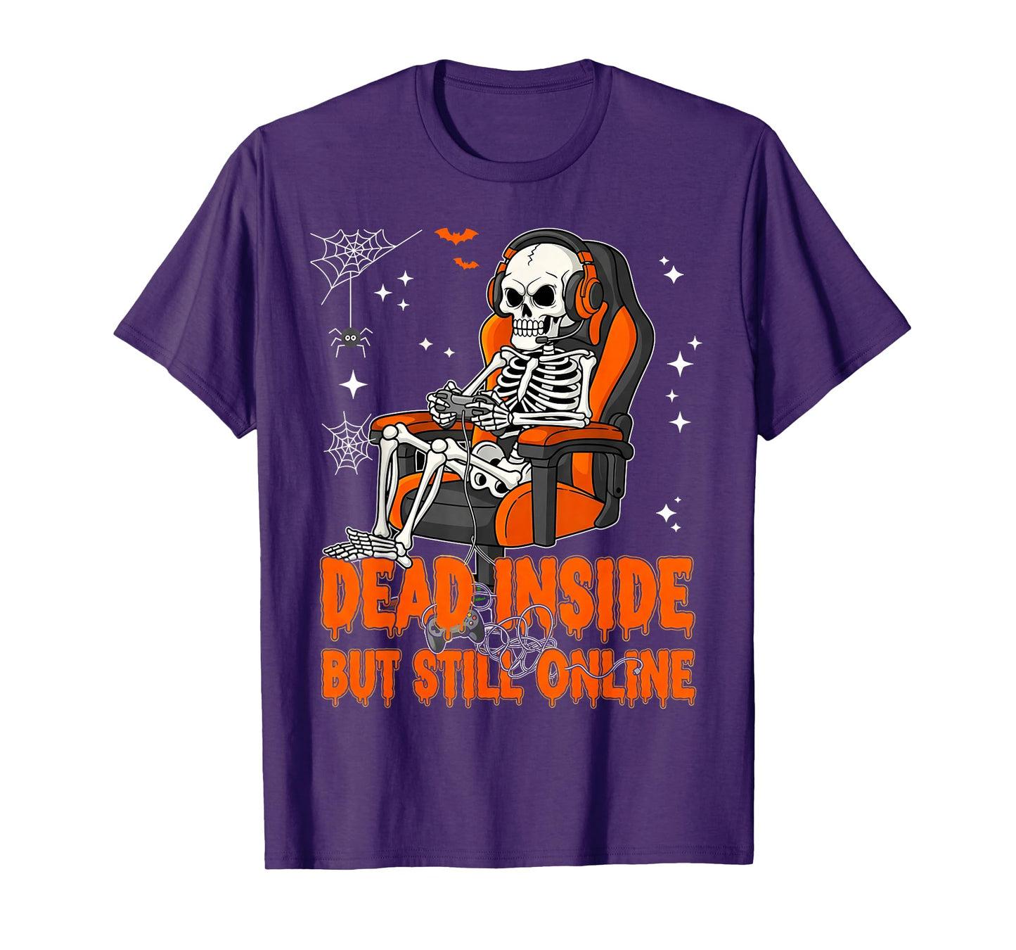 Skeleton Gamer Halloween Costume Video Gaming Funny Boys T-Shirt