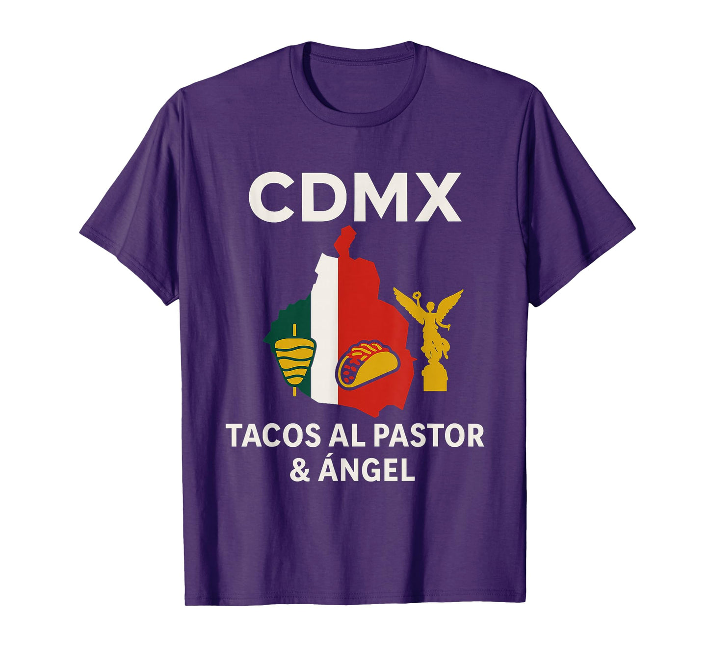 CDMX Tacos Al Pastor and Angel Mexico City Pride T-Shirt