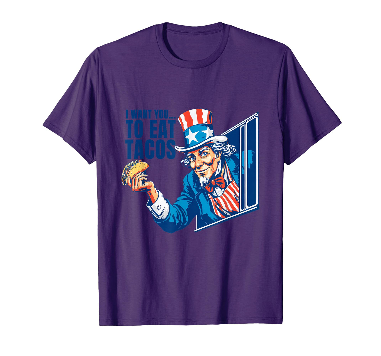 Funny Patriotic Taco Costume with Eat Tacos Speech T-Shirt