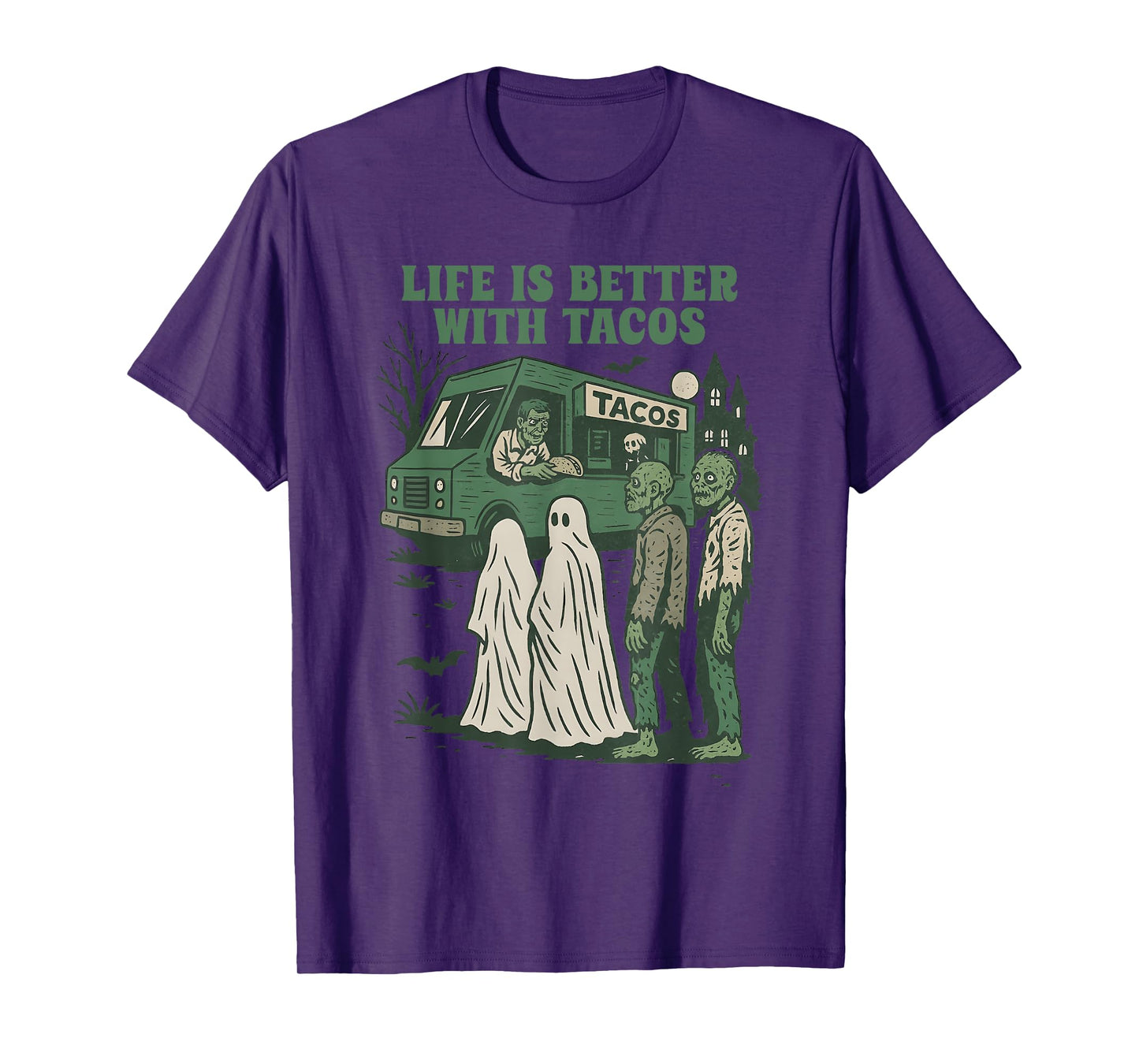 Life is Better with Tacos Funny Halloween T-Shirt
