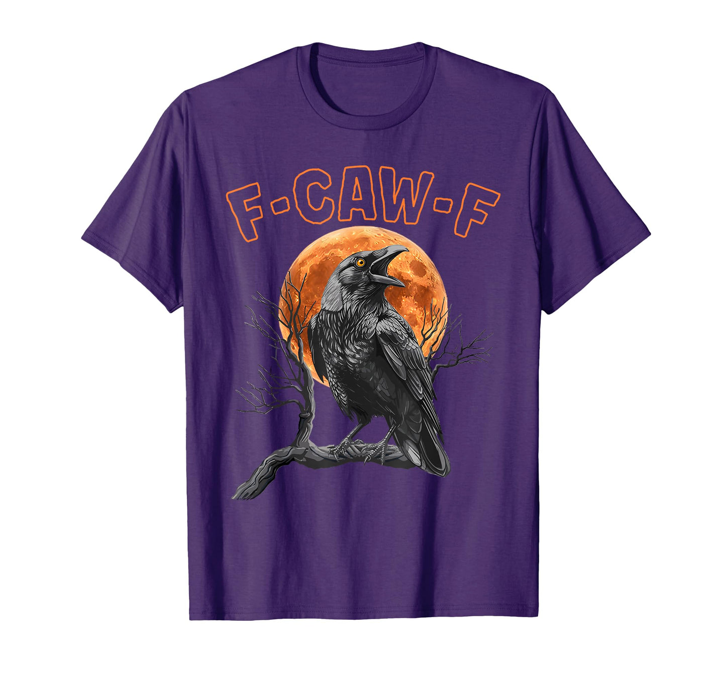 Black Crow, F-Caw-F Funny Black Bird Moon Gothic T-Shirt
