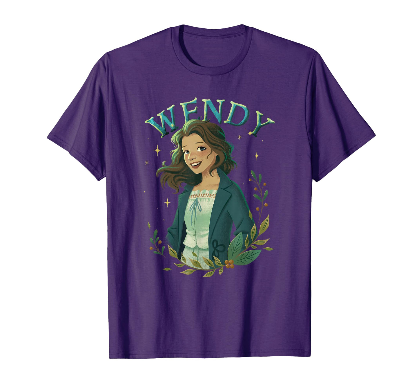 Disney Peter Pan & Wendy Vintage Floral Wendy Portrait T-Shirt
