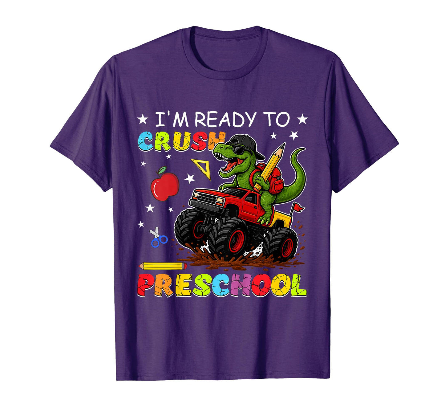 Kids Ready To Crush Preschool Dinosaur First Day Of School Boy T-Shirt