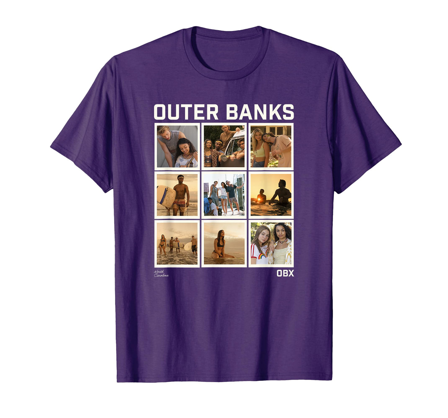 Outer Banks Group Shot Photo Panel Collage T-Shirt