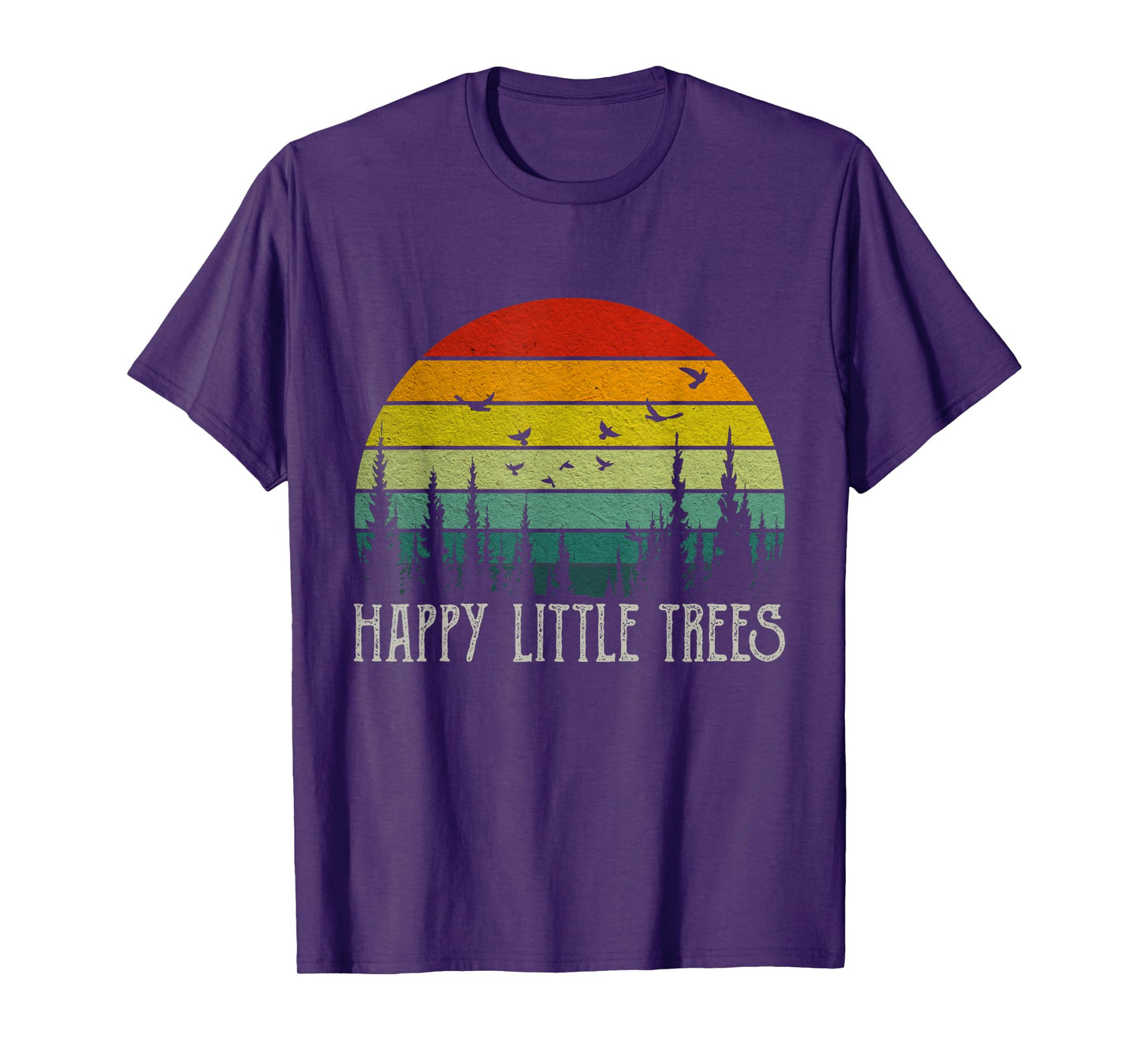 Happy Little Graphic Art Awesome Apparel Funny Forest Tree T-Shirt