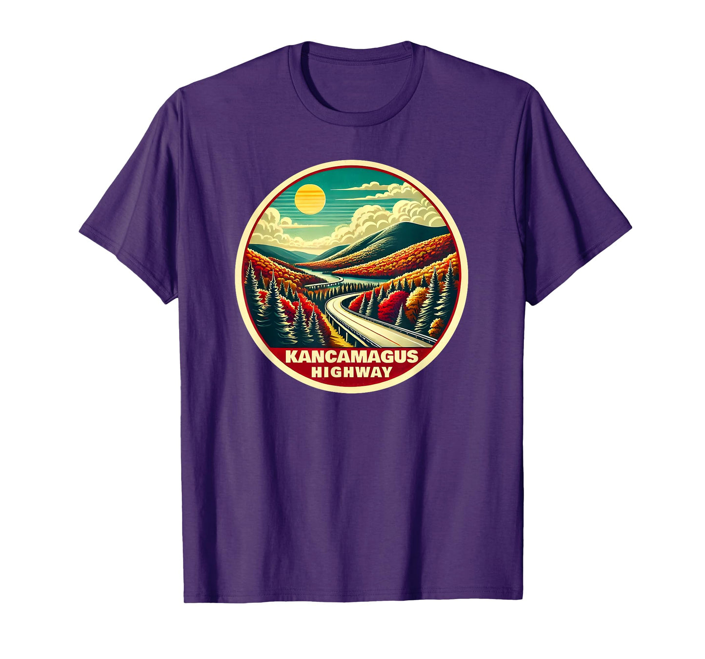 Kancamagus Highway, Scenic Fall Foliage, Retro Vintage T-Shirt