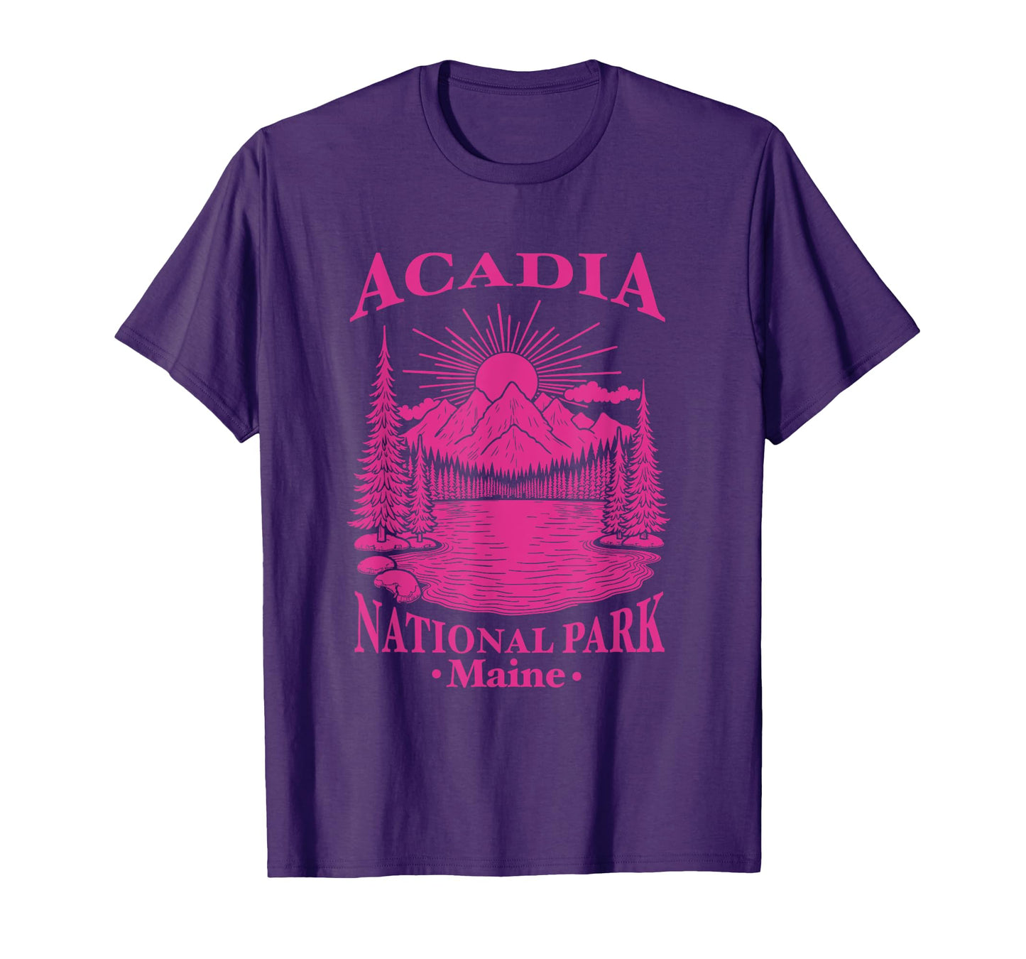 Acadia National Park Souvenir Maine Retro for Men Women Kid T-Shirt