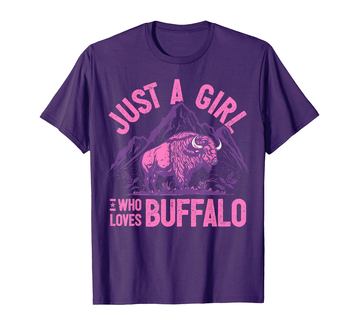 Girl Who Loves Buffalo I Daughter Buffalo I Women Buffalo T-Shirt