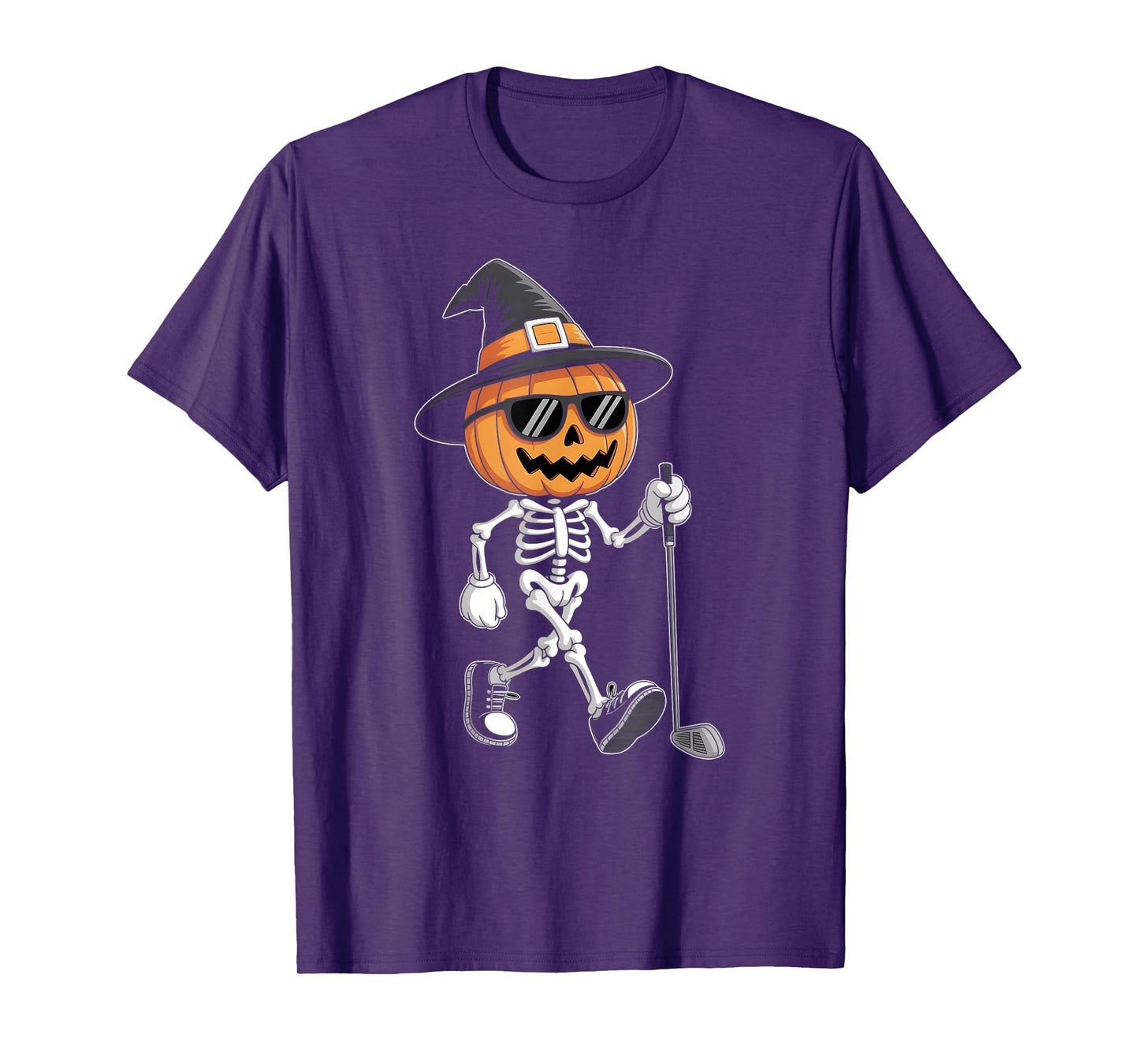 Skeleton Halloween Golf Spooky Swing Par Tee Vibes T-Shirt