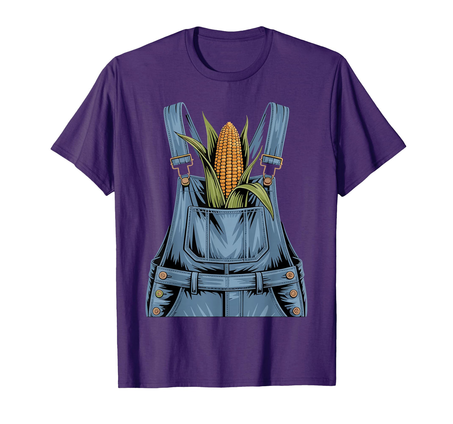 Halloween Overalls Corn Farm Costume Farmer Kids Men Women T-Shirt