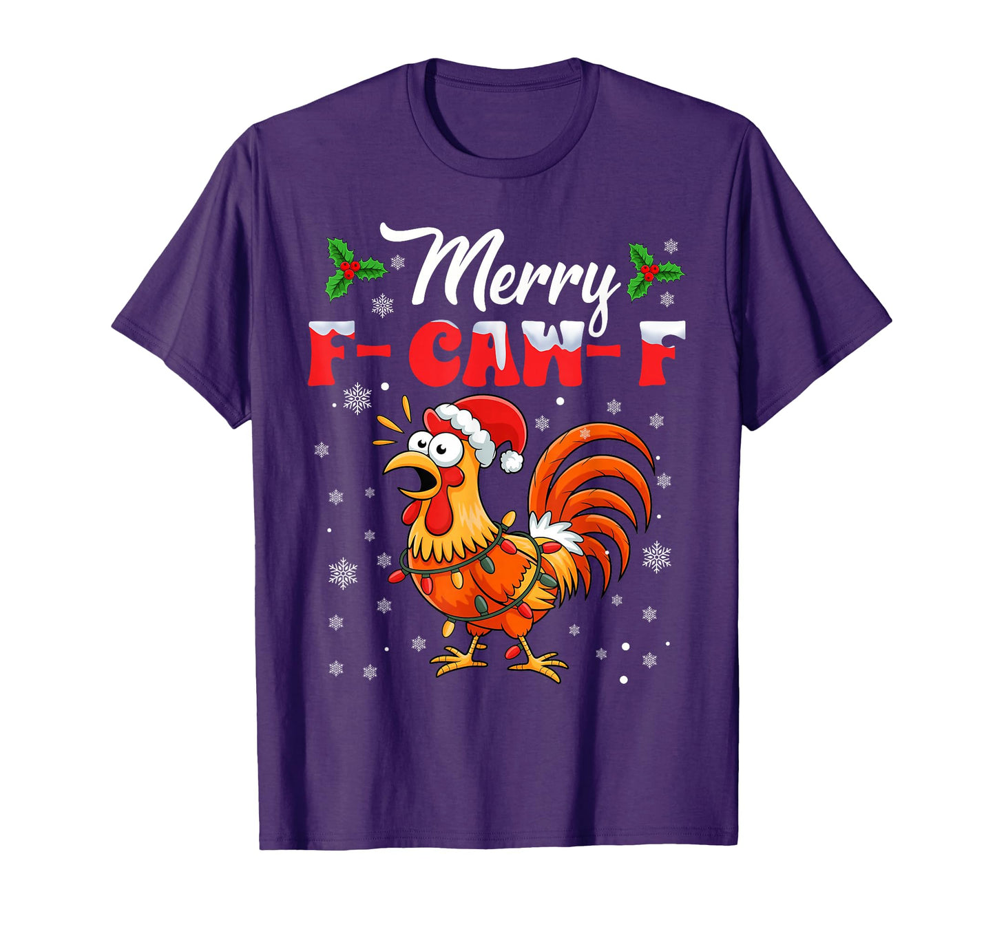 Funny F-Caw-F Chicken Shirts FCAWF Chicken Rooster Christmas T-Shirt