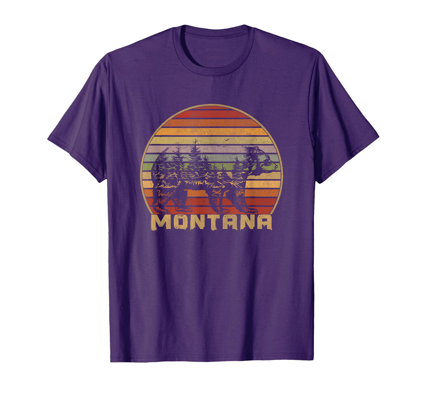 Montana Vintage Grizzly Bear Natural Retro T-Shirt