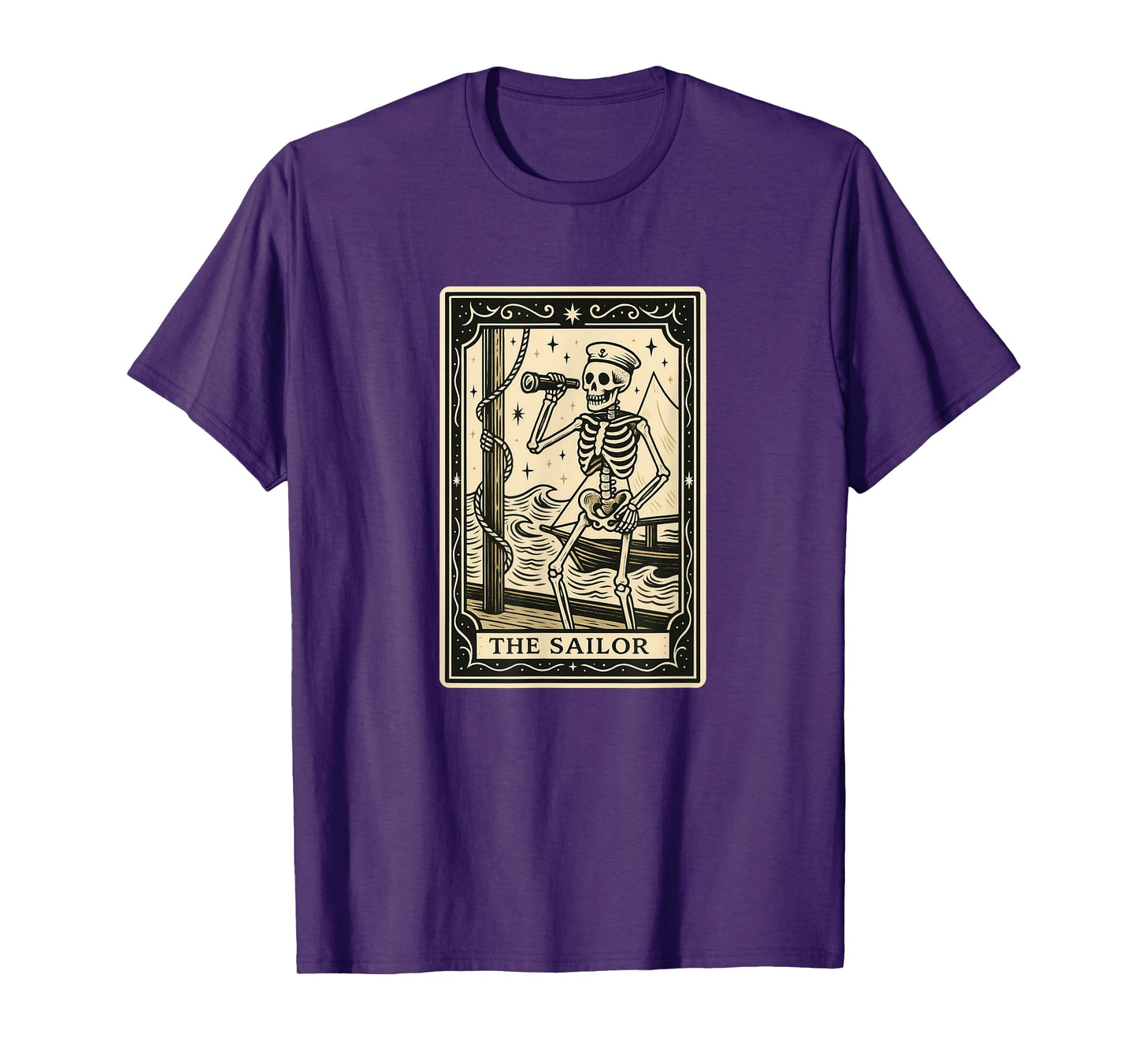 The Sailor Tarot Card Halloween Spooky Sailing Captain Boat T-Shirt