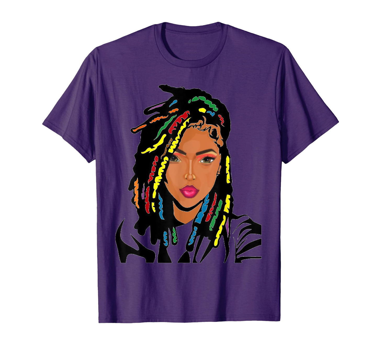 Natural Hair Black Women LOC'd Dreadloc Beauty Design 2 T-Shirt